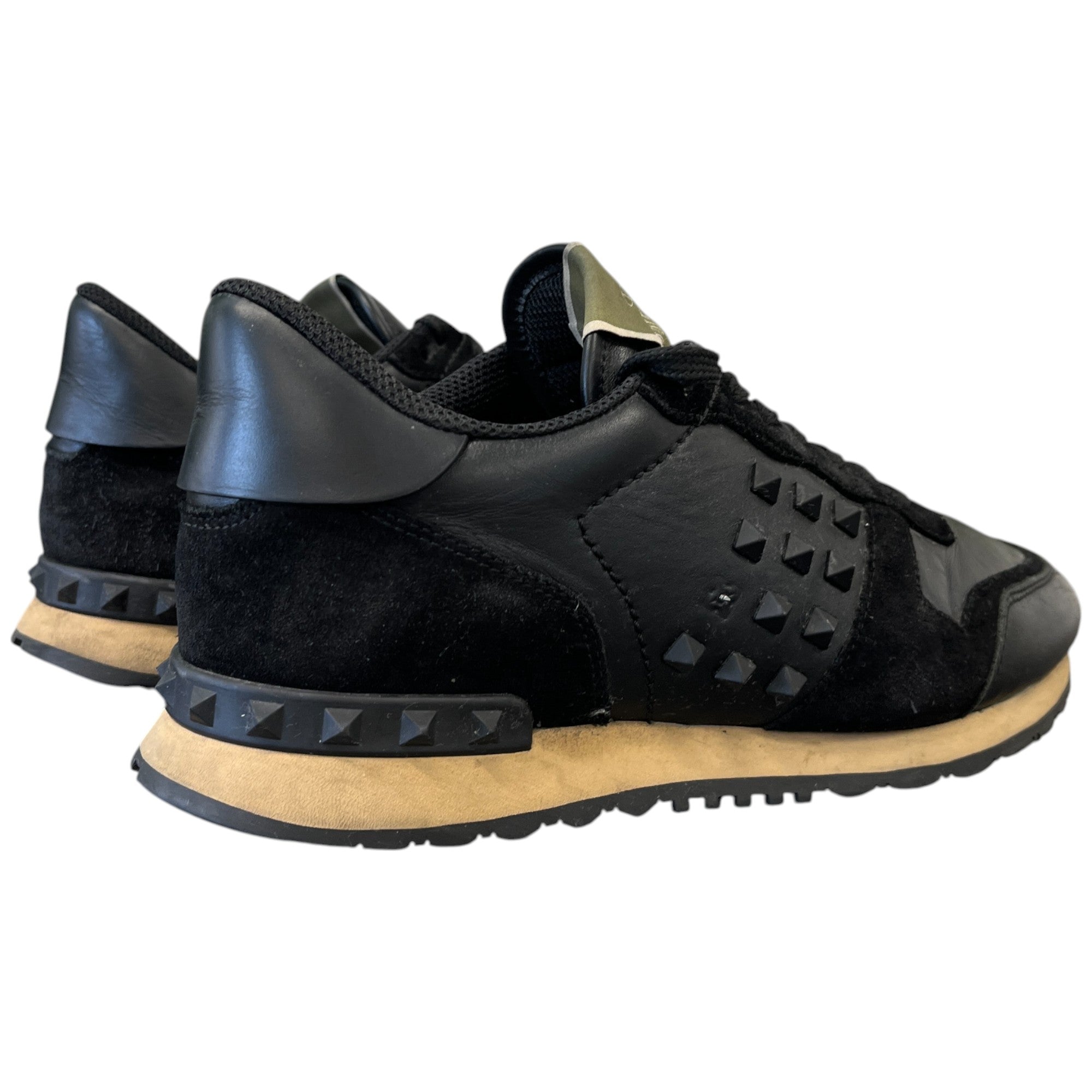 Men's Rockstud Low Trainers Black Size EU 40 / UK 6
