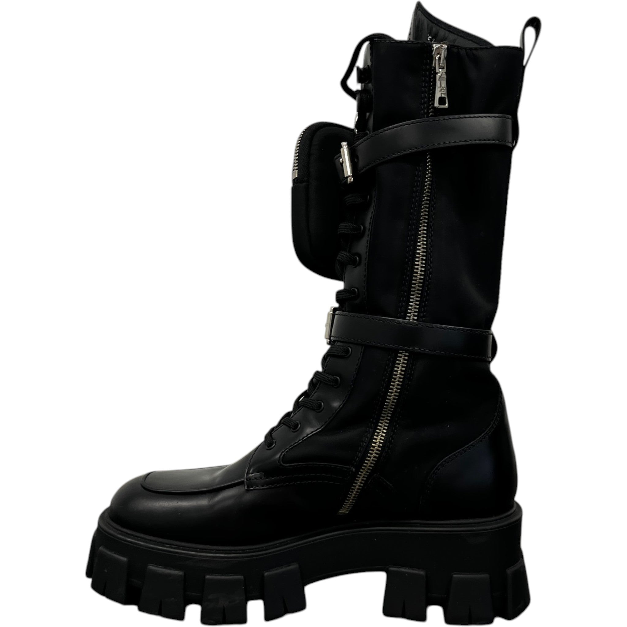 Women's Monolith Biker Boots Black Size EU 38.5 / UK 5.5