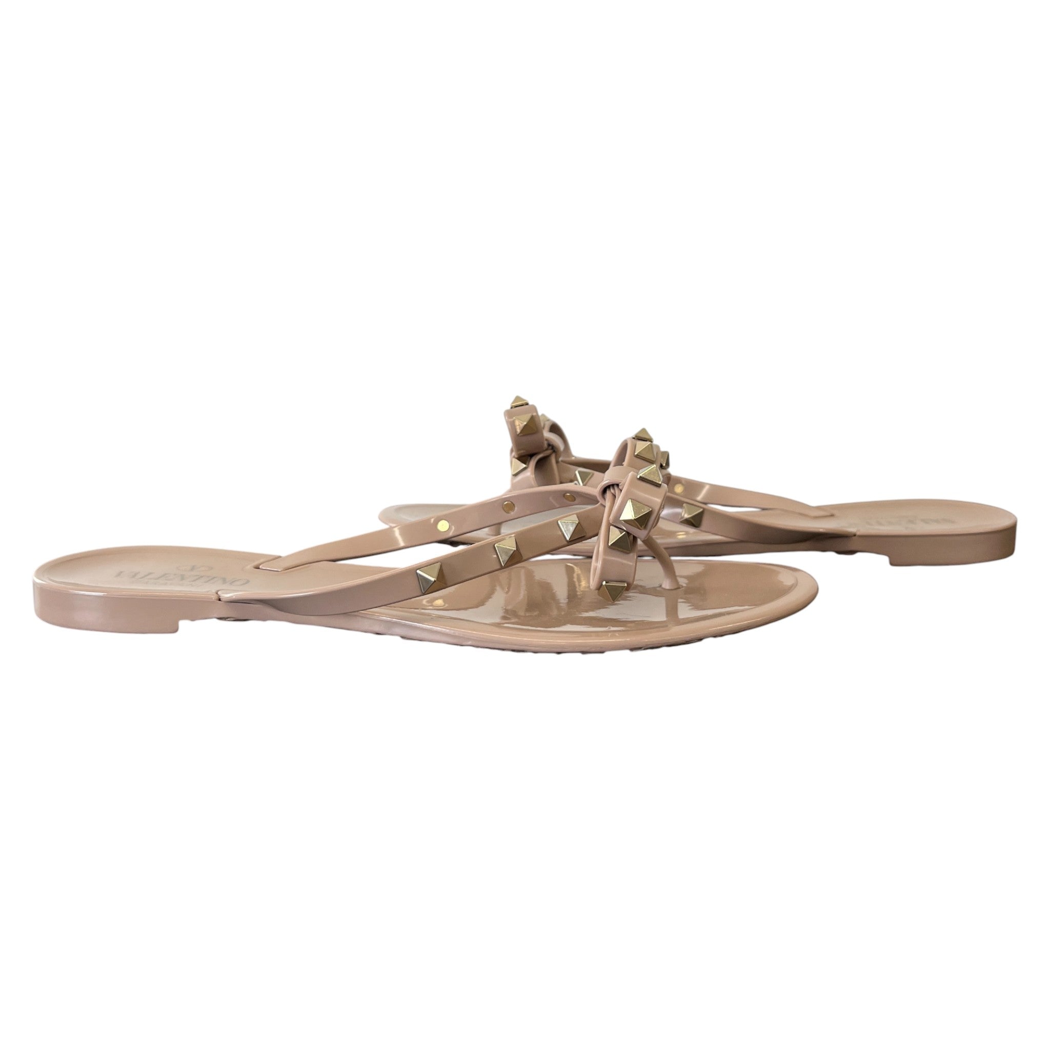 Women's Rockstud Thong Sandals Nude Size EU 41 / UK 8