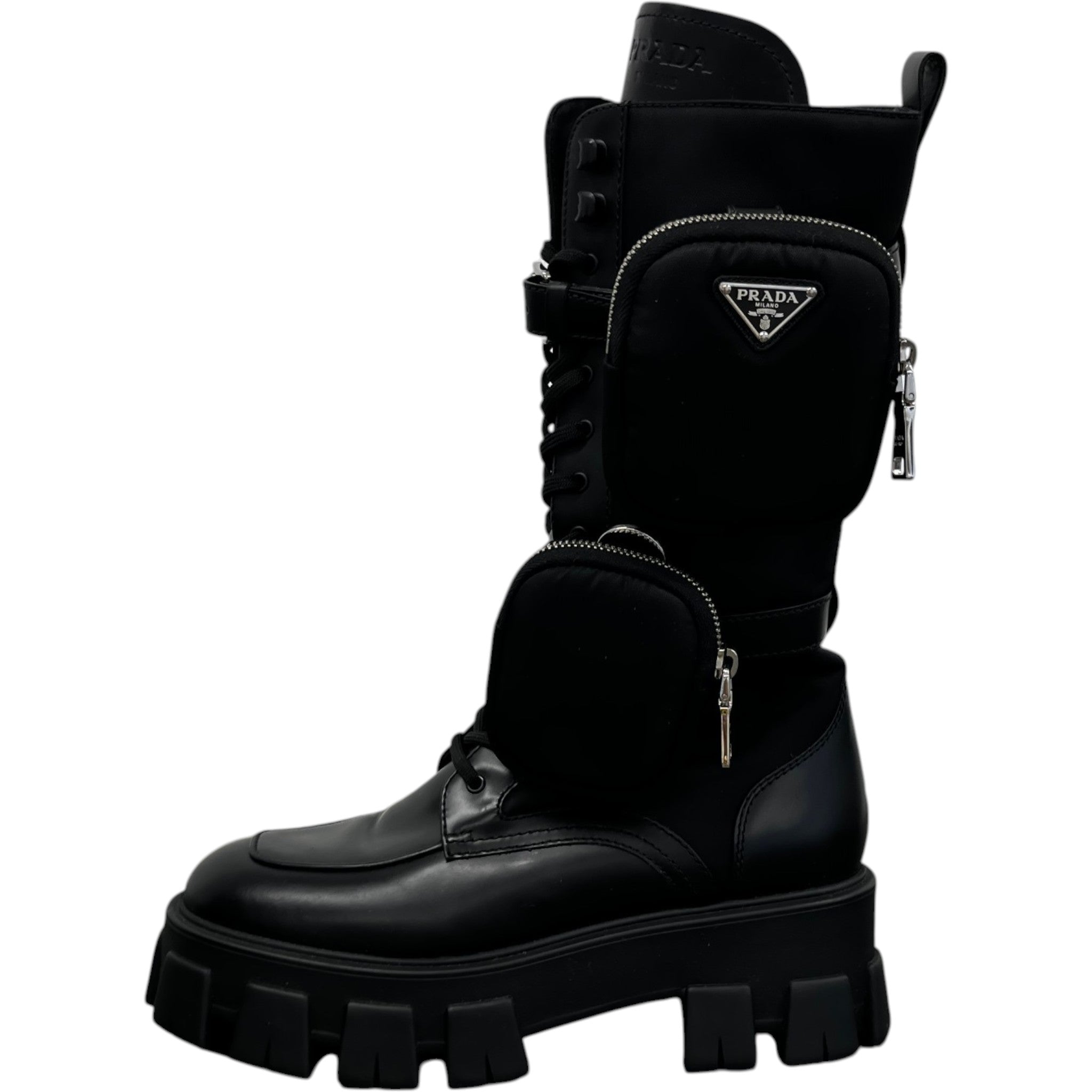 Women's Monolith Biker Boots Black Size EU 38.5 / UK 5.5