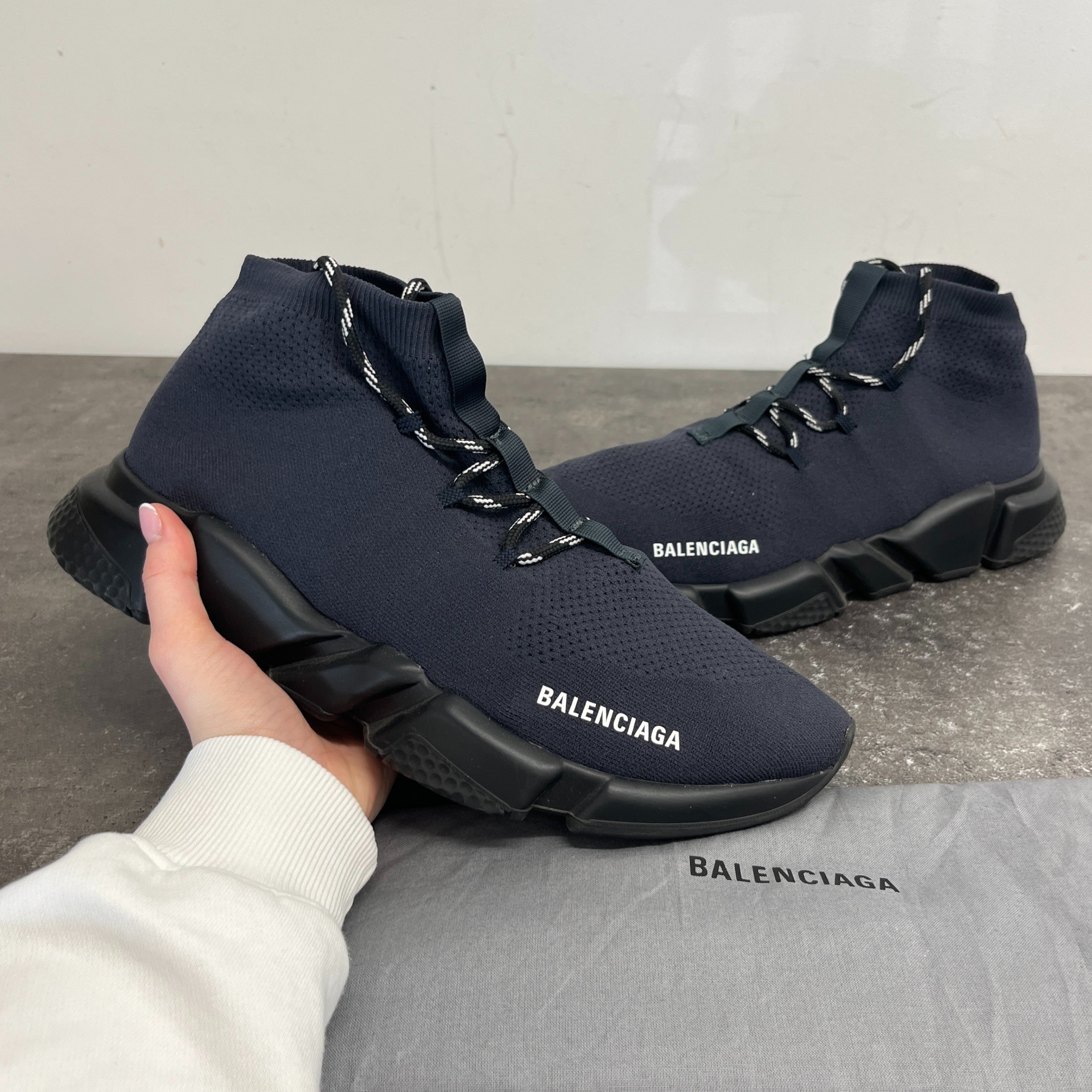 Men's Speed 2.0 Lace-Up High Trainers Navy Size EU 44 / UK 10