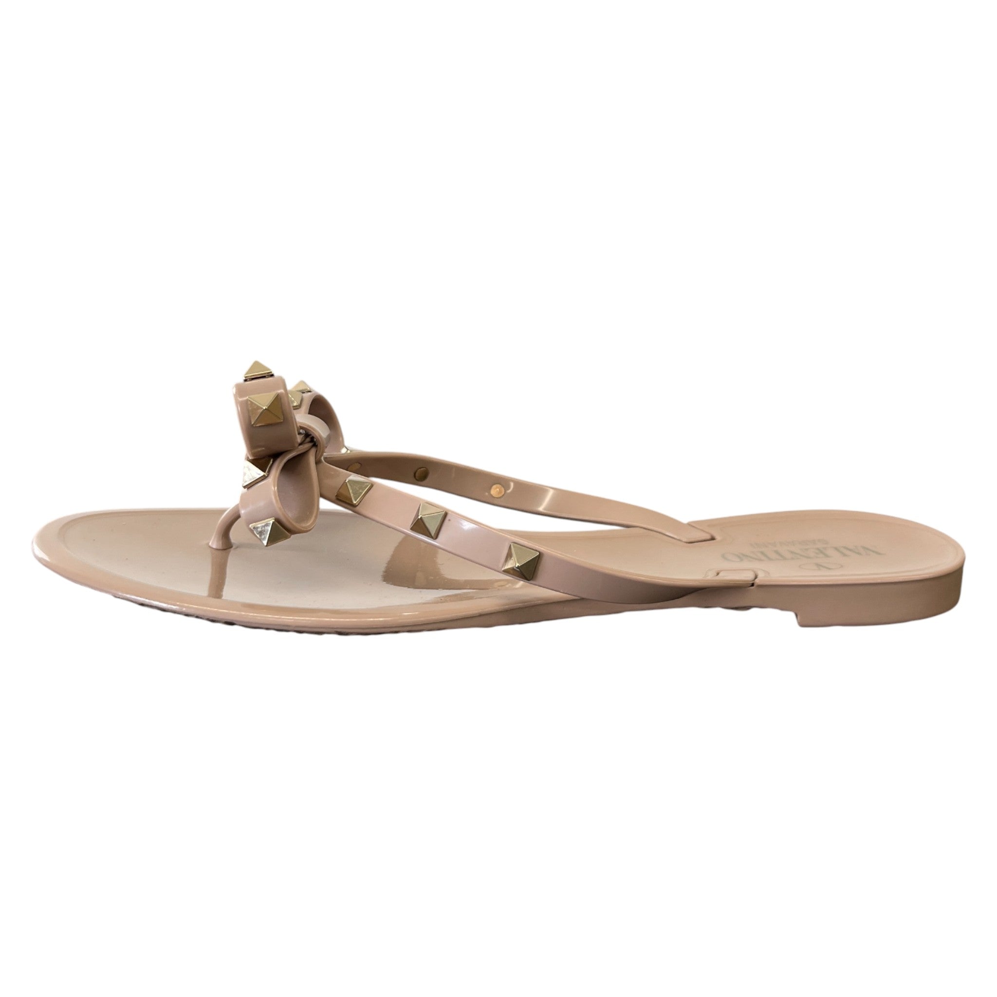Women's Rockstud Thong Sandals Nude Size EU 41 / UK 8