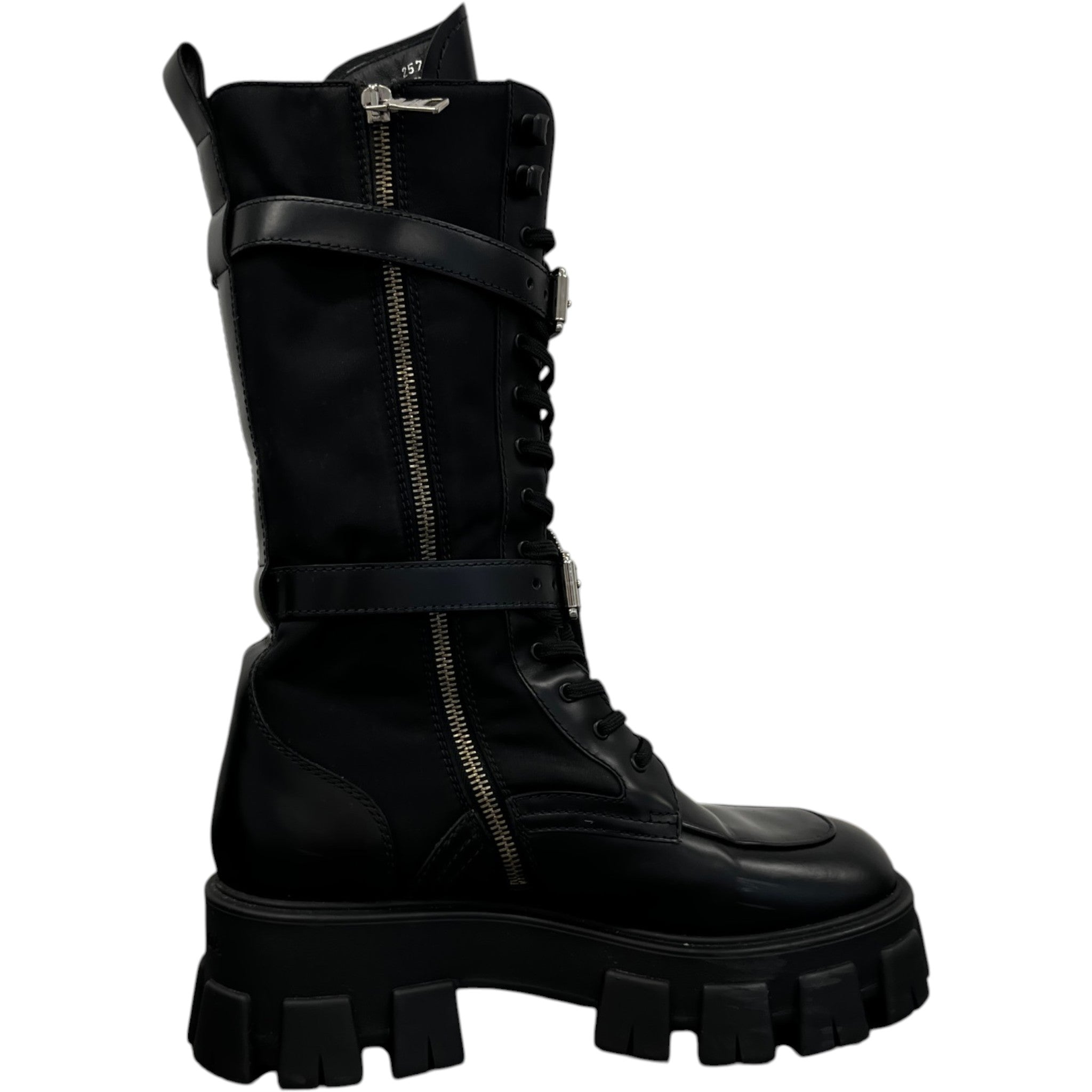 Women's Monolith Biker Boots Black Size EU 38.5 / UK 5.5