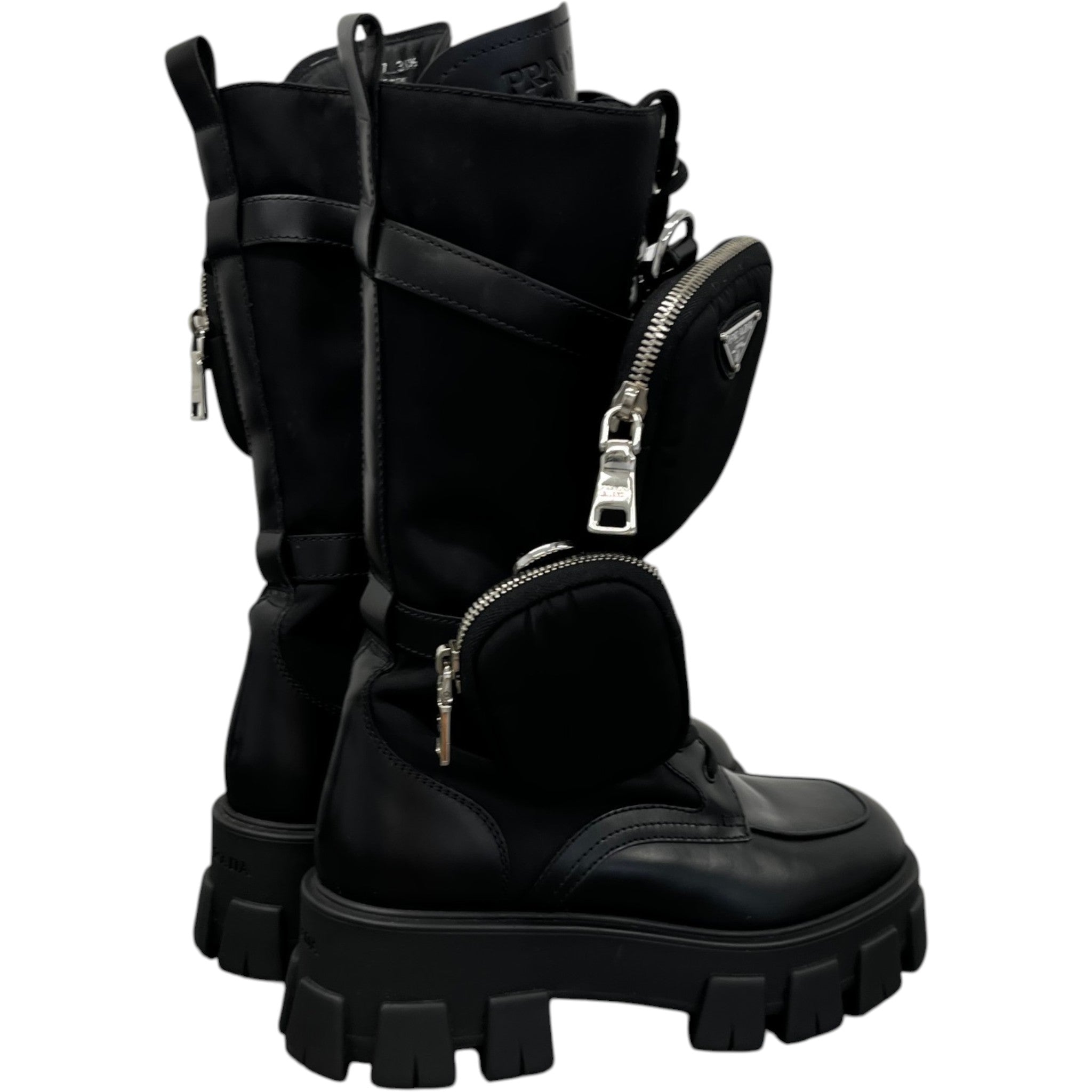 Women's Monolith Biker Boots Black Size EU 38.5 / UK 5.5