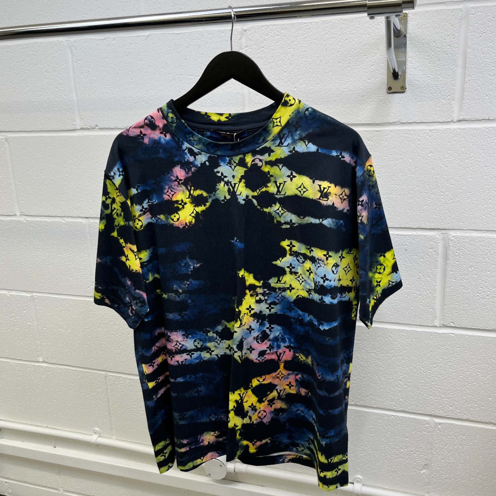 Men's Monogram Tie-Dye T-Shirt Multi-Coloured Size XL