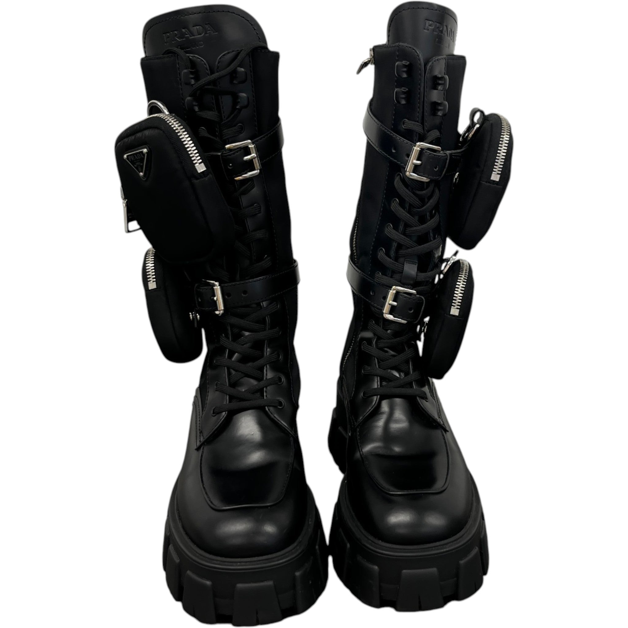 Women's Monolith Biker Boots Black Size EU 38.5 / UK 5.5