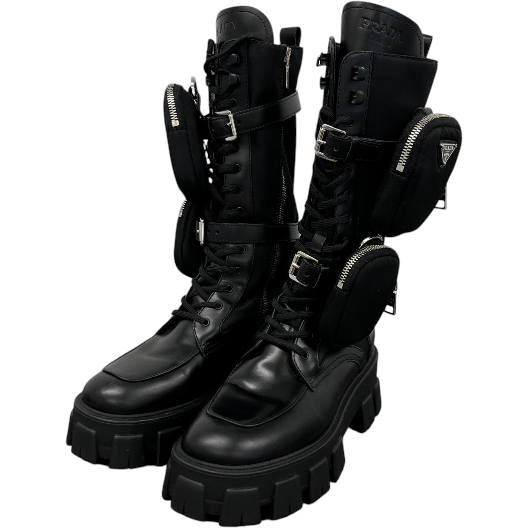 Women's Monolith Biker Boots Black Size EU 38.5 / UK 5.5