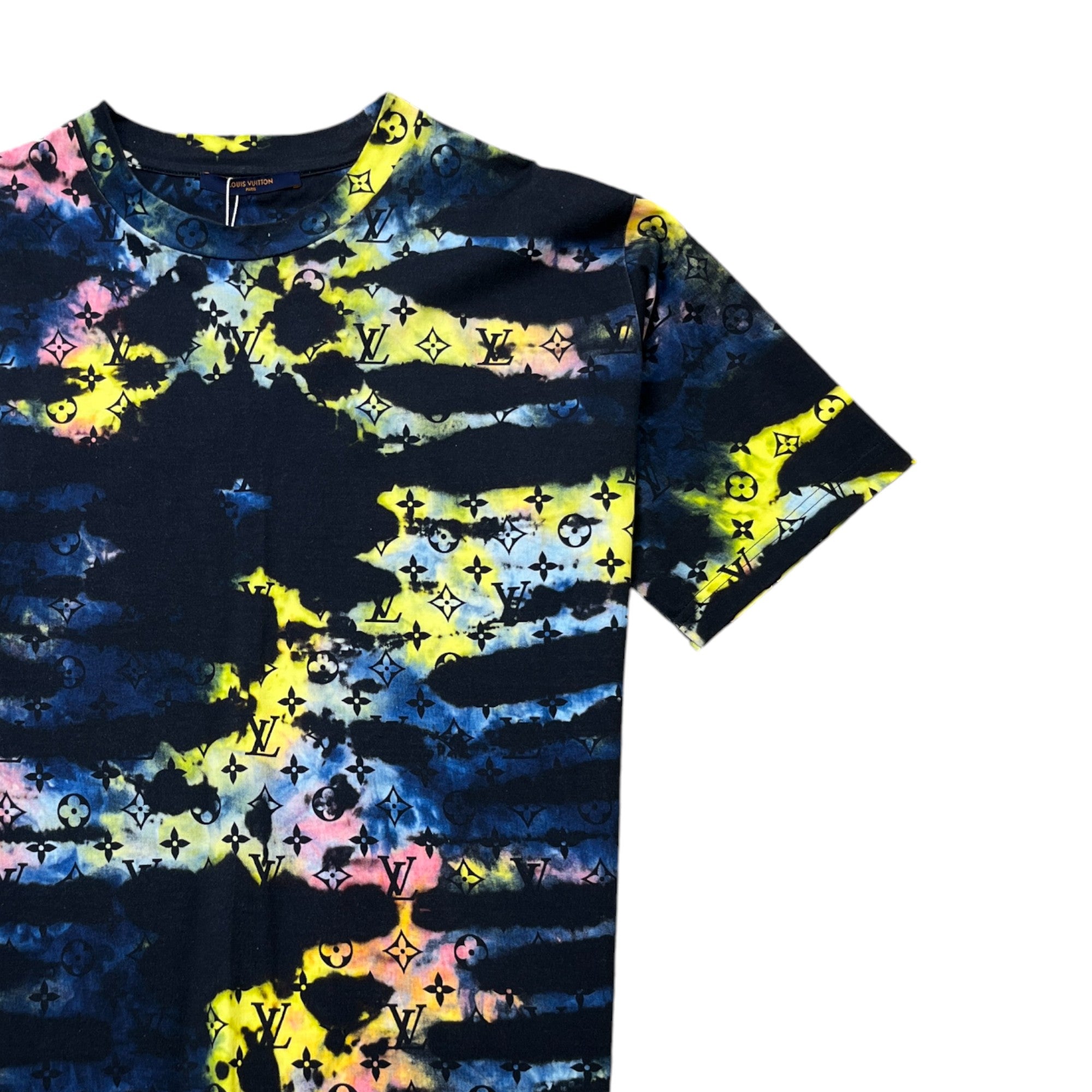 Men's Monogram Tie-Dye T-Shirt Multi-Coloured Size XL