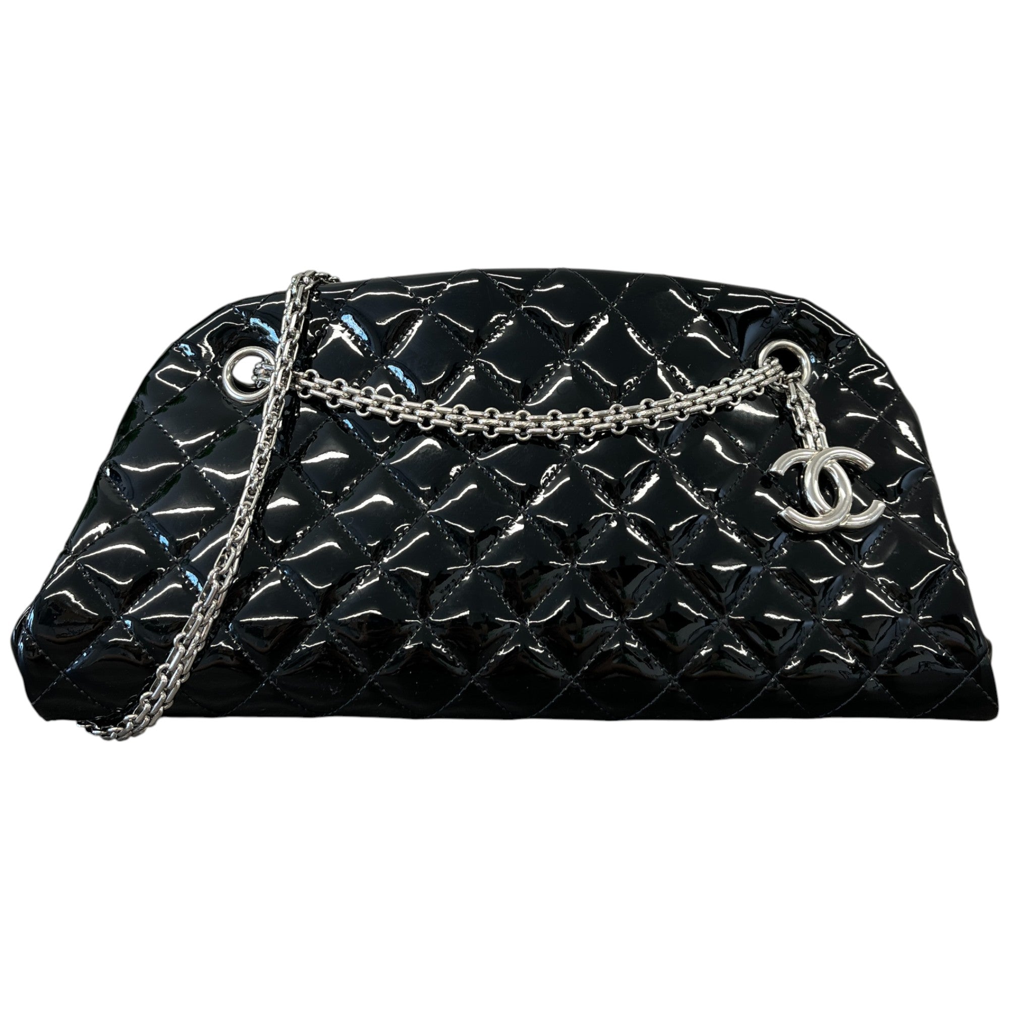Women's Medium Patent Just Mademoiselle Bag Black