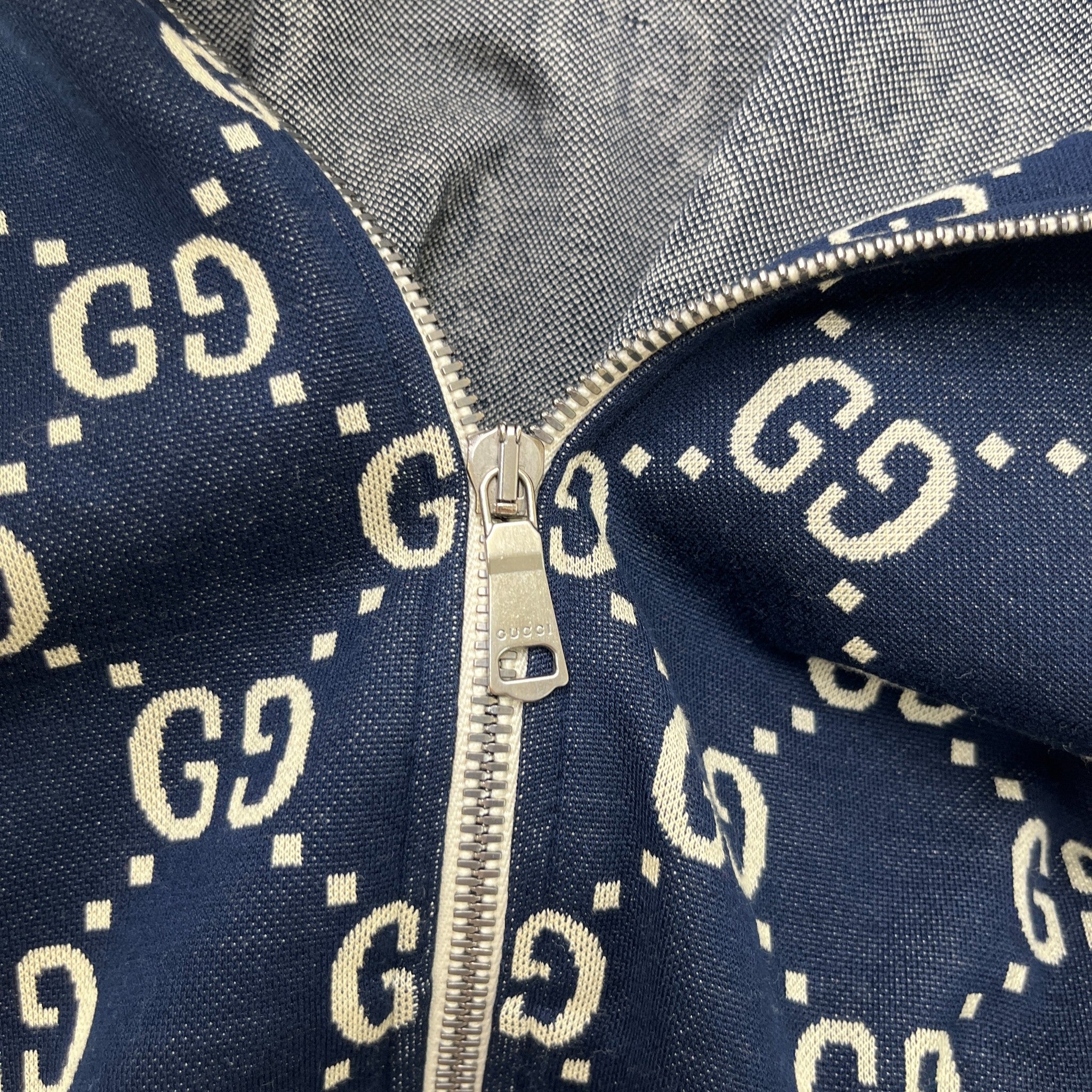 Men's Gg Jacquard Monogram Jumper Navy Size S