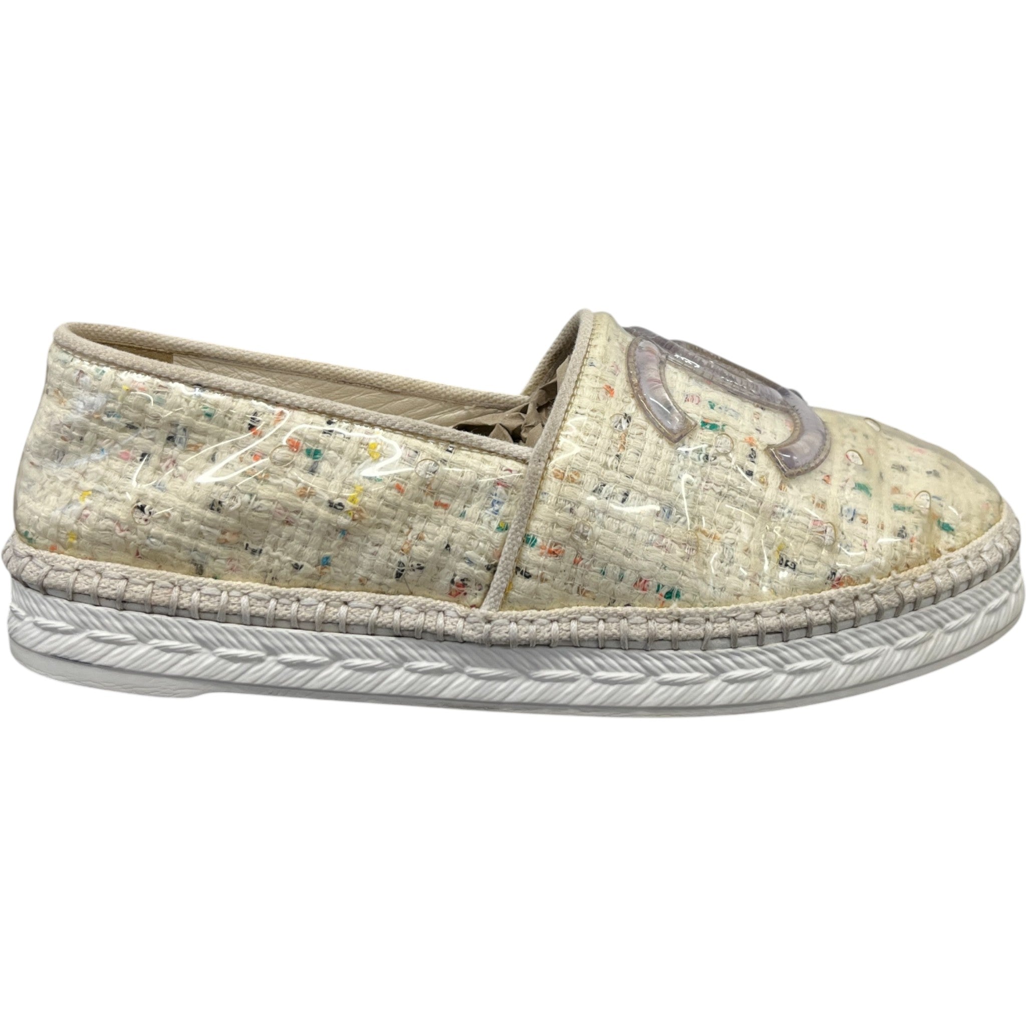 Women's Cc Espadrille Pvc Loafers Multi-Coloured Size EU 36 / UK 3