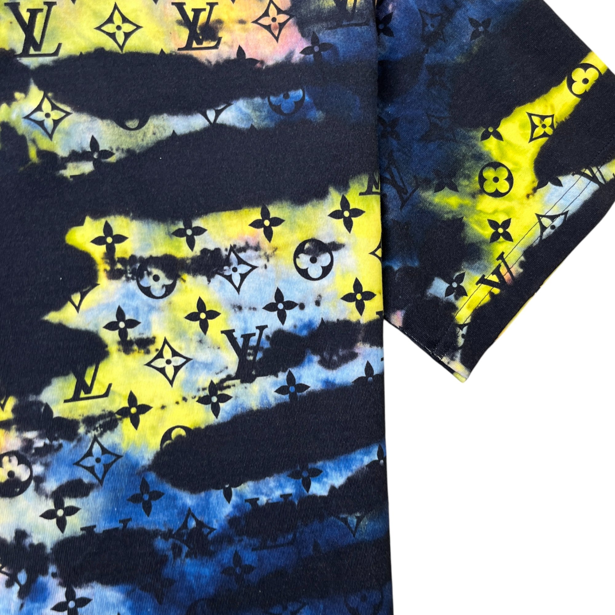 Men's Monogram Tie-Dye T-Shirt Multi-Coloured Size XL