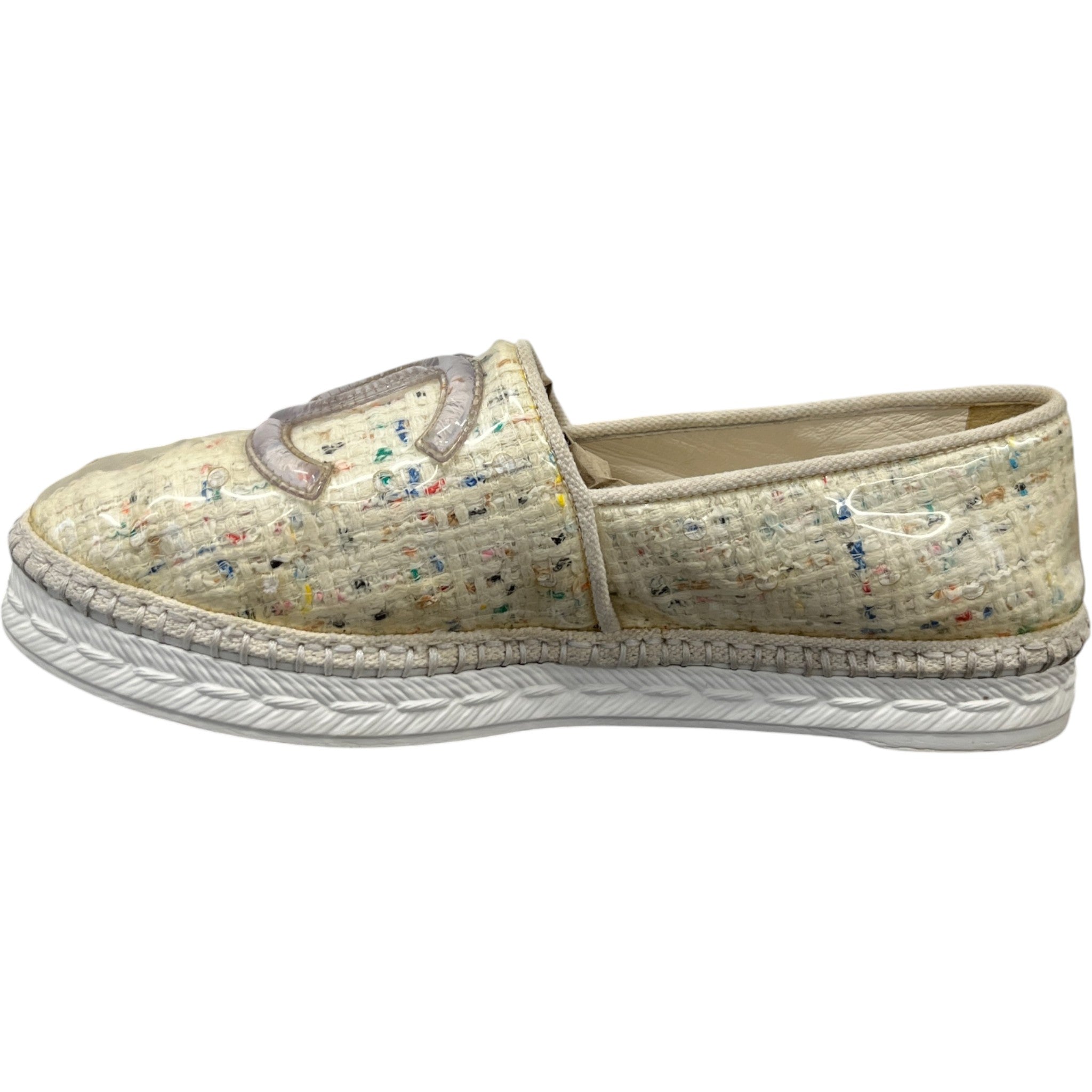 Women's Cc Espadrille Pvc Loafers Multi-Coloured Size EU 36 / UK 3