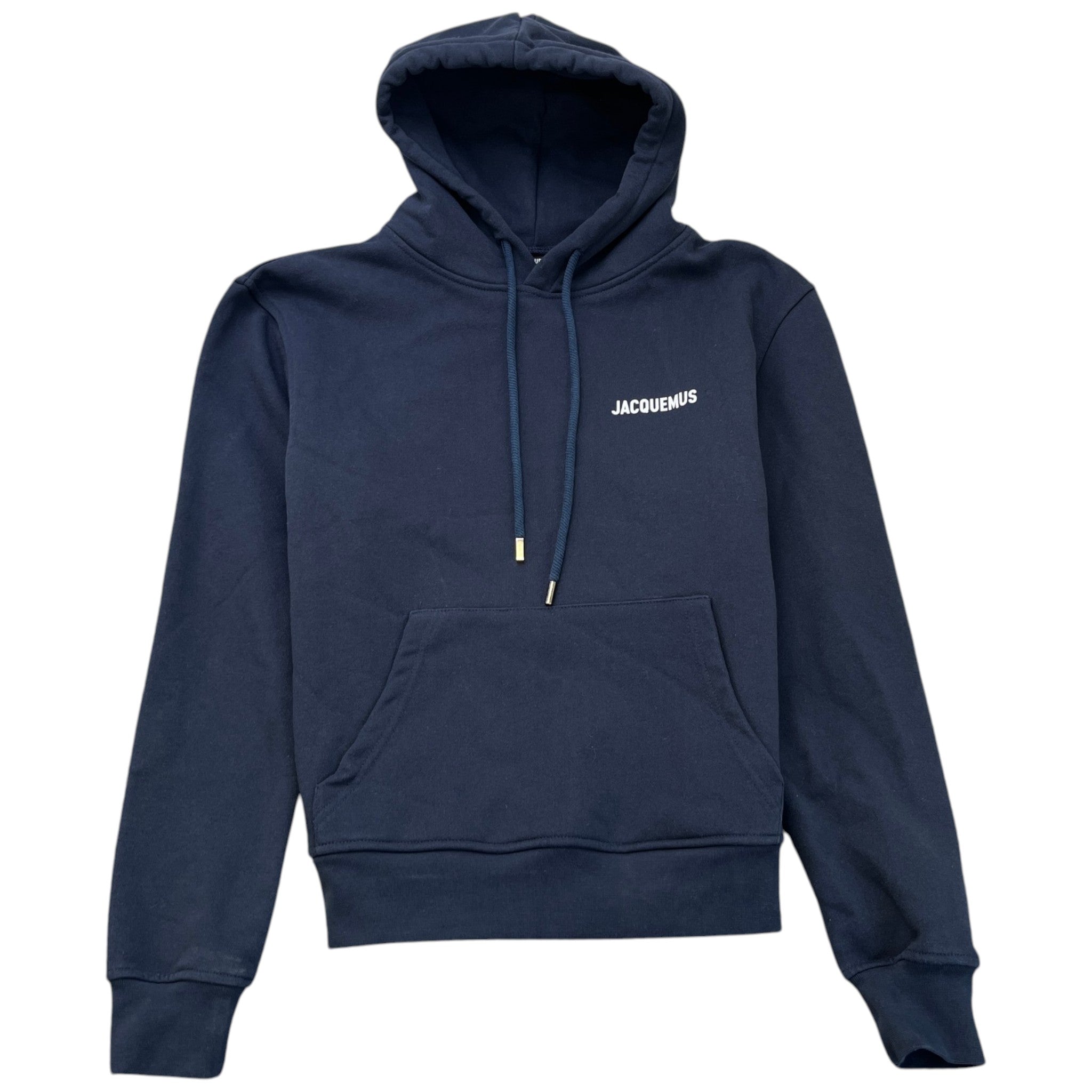 Men's Logo Print Hoodie Navy Size S