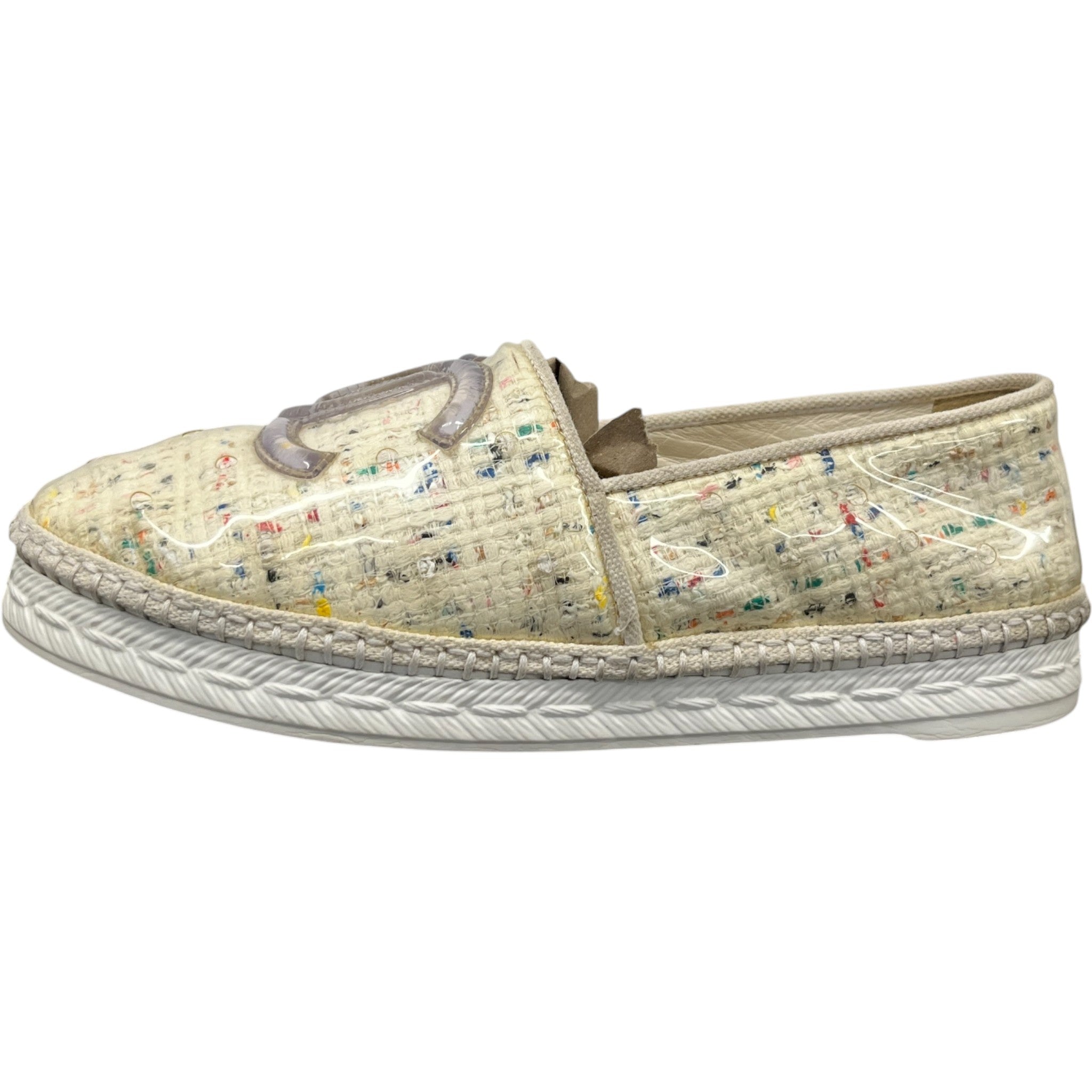 Women's Cc Espadrille Pvc Loafers Multi-Coloured Size EU 36 / UK 3