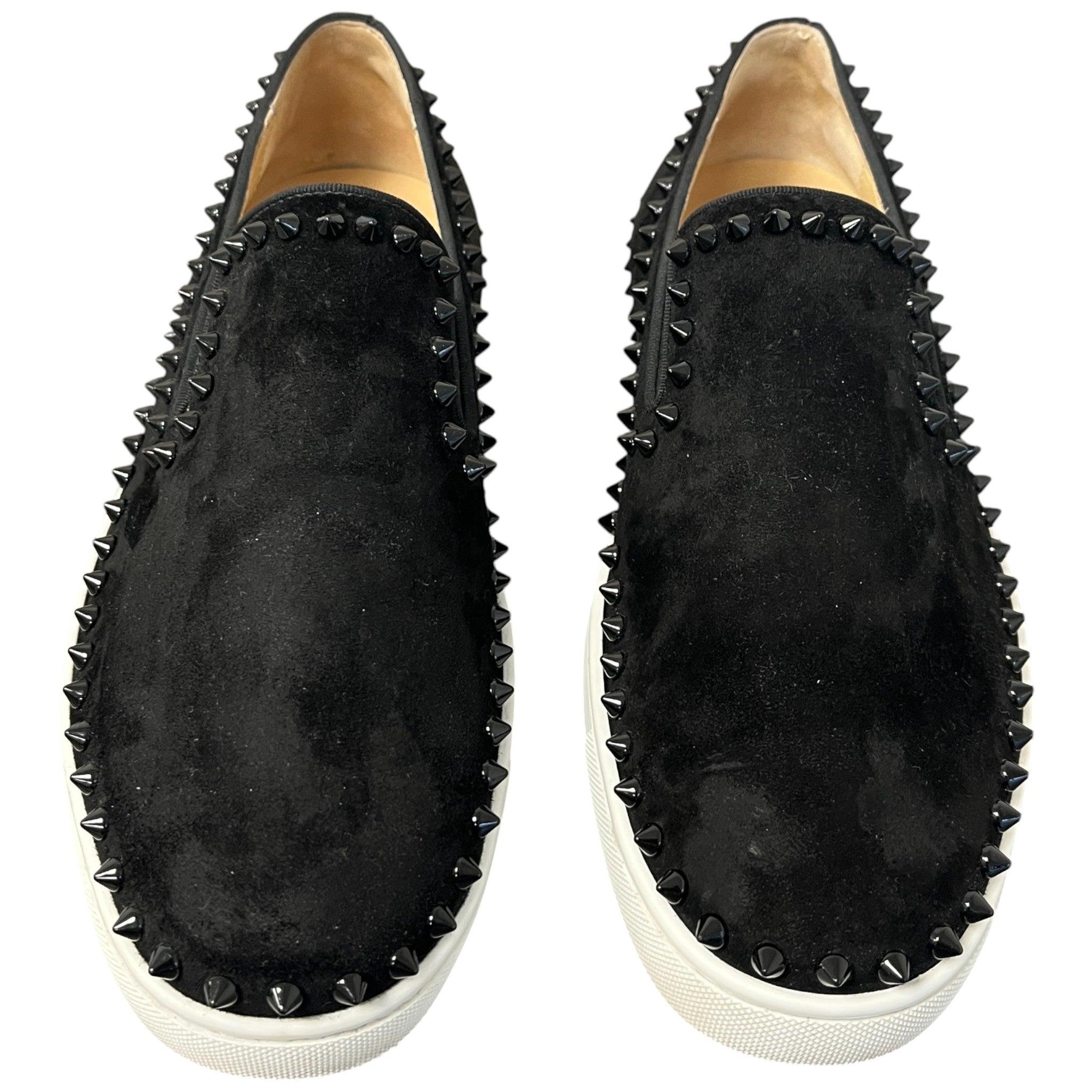 Men's Pik Boat Flat Veau Velours Loafers Black Size EU 41 / UK 7