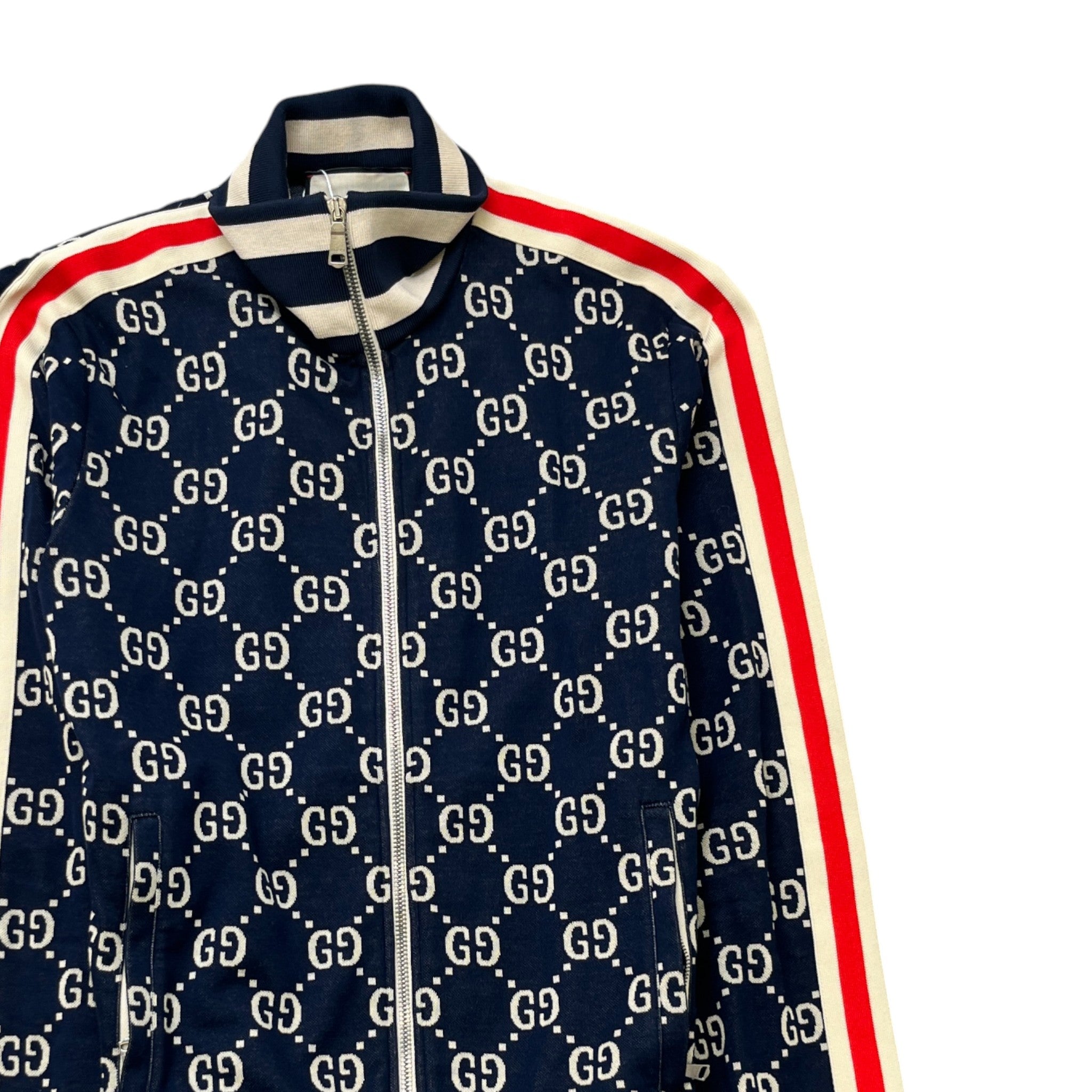 Men's Gg Jacquard Monogram Jumper Navy Size S