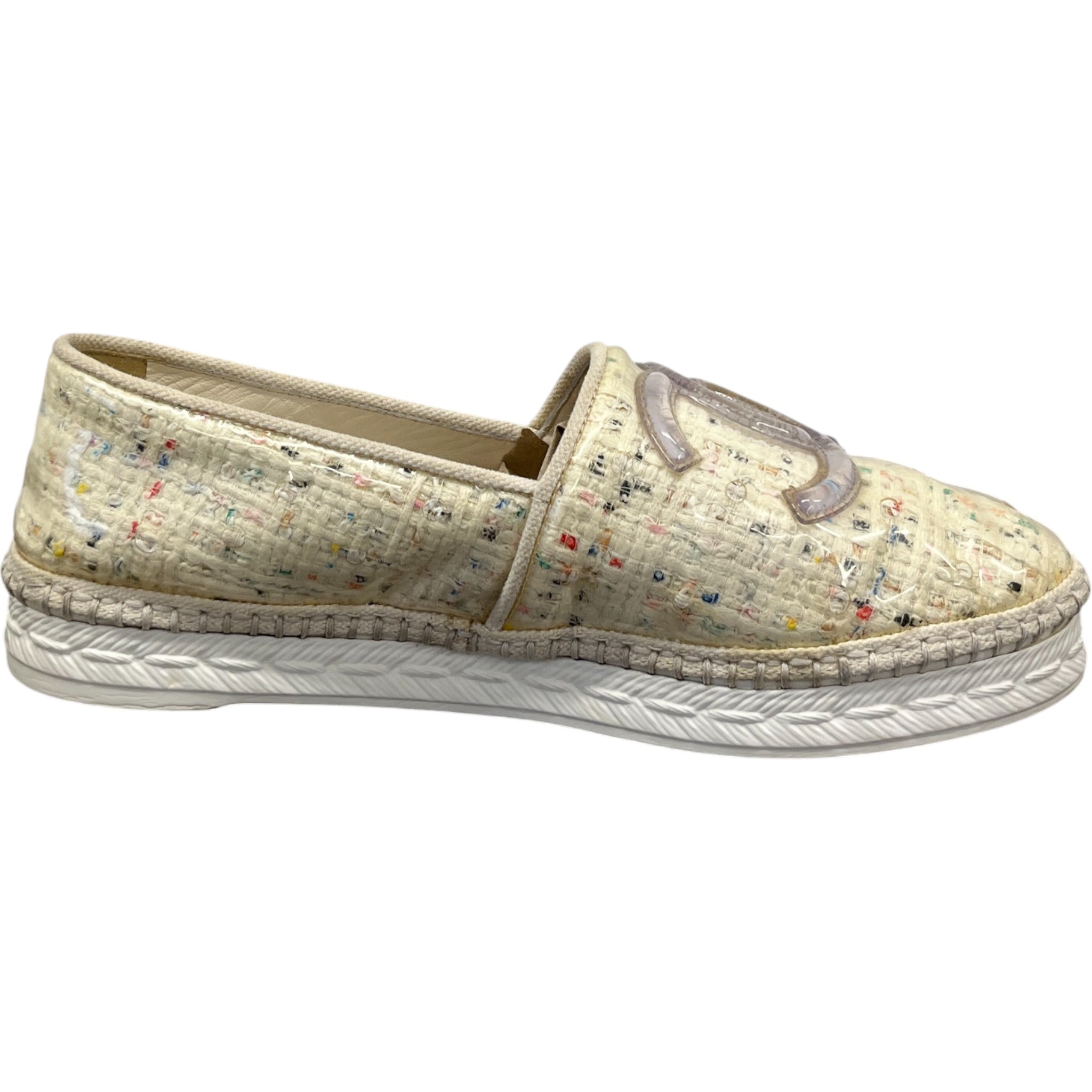 Women's Cc Espadrille Pvc Loafers Multi-Coloured Size EU 36 / UK 3