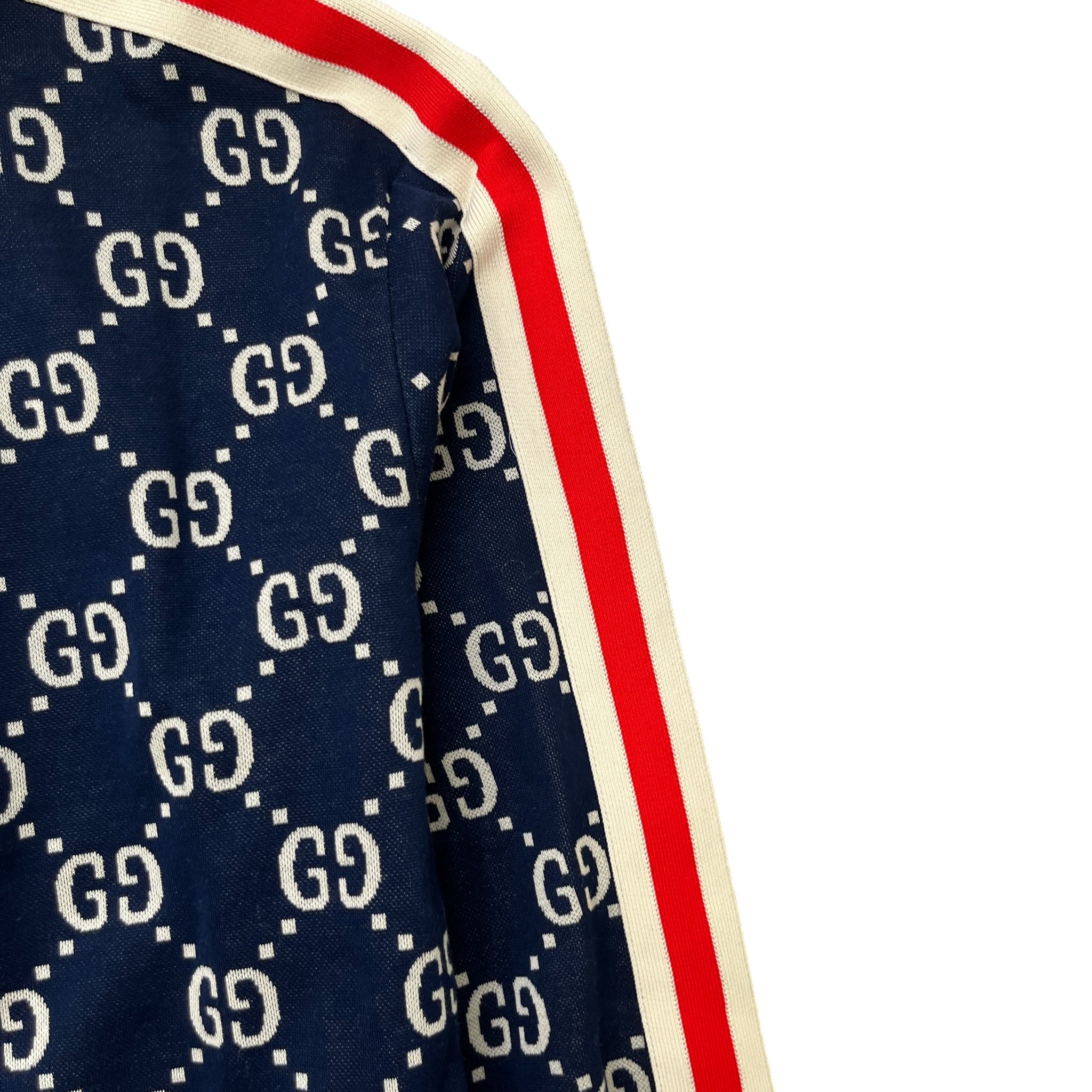 Men's Gg Jacquard Monogram Jumper Navy Size S