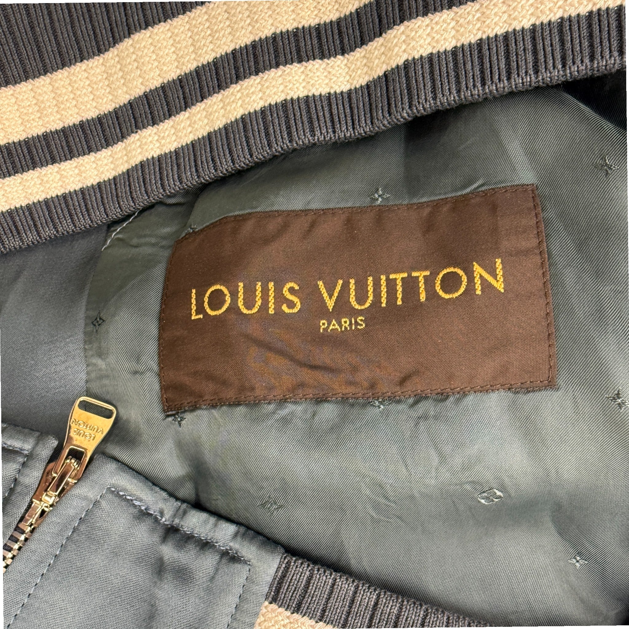 Men's Embroidered Logo Varsity Jacket Blue Size IT 48 / M