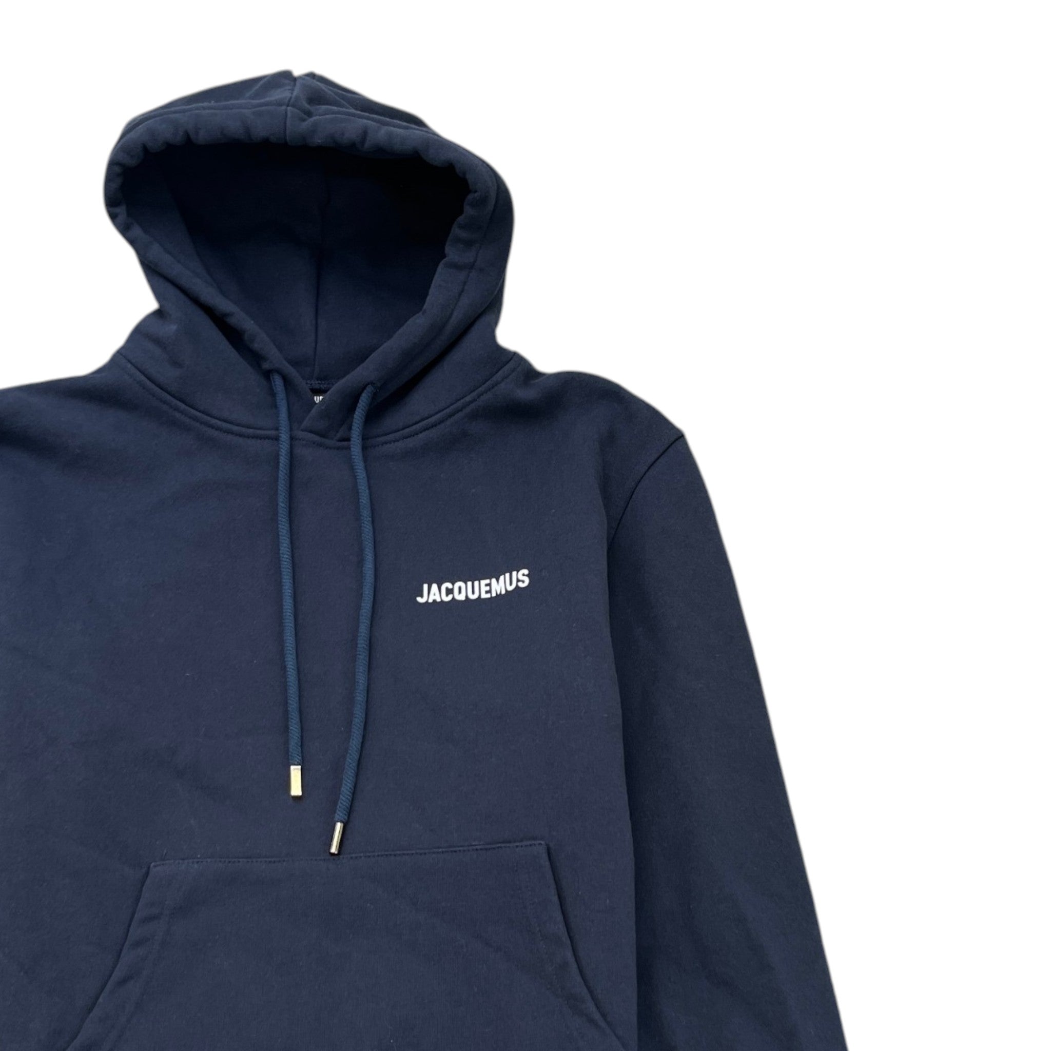 Men's Logo Print Hoodie Navy Size S
