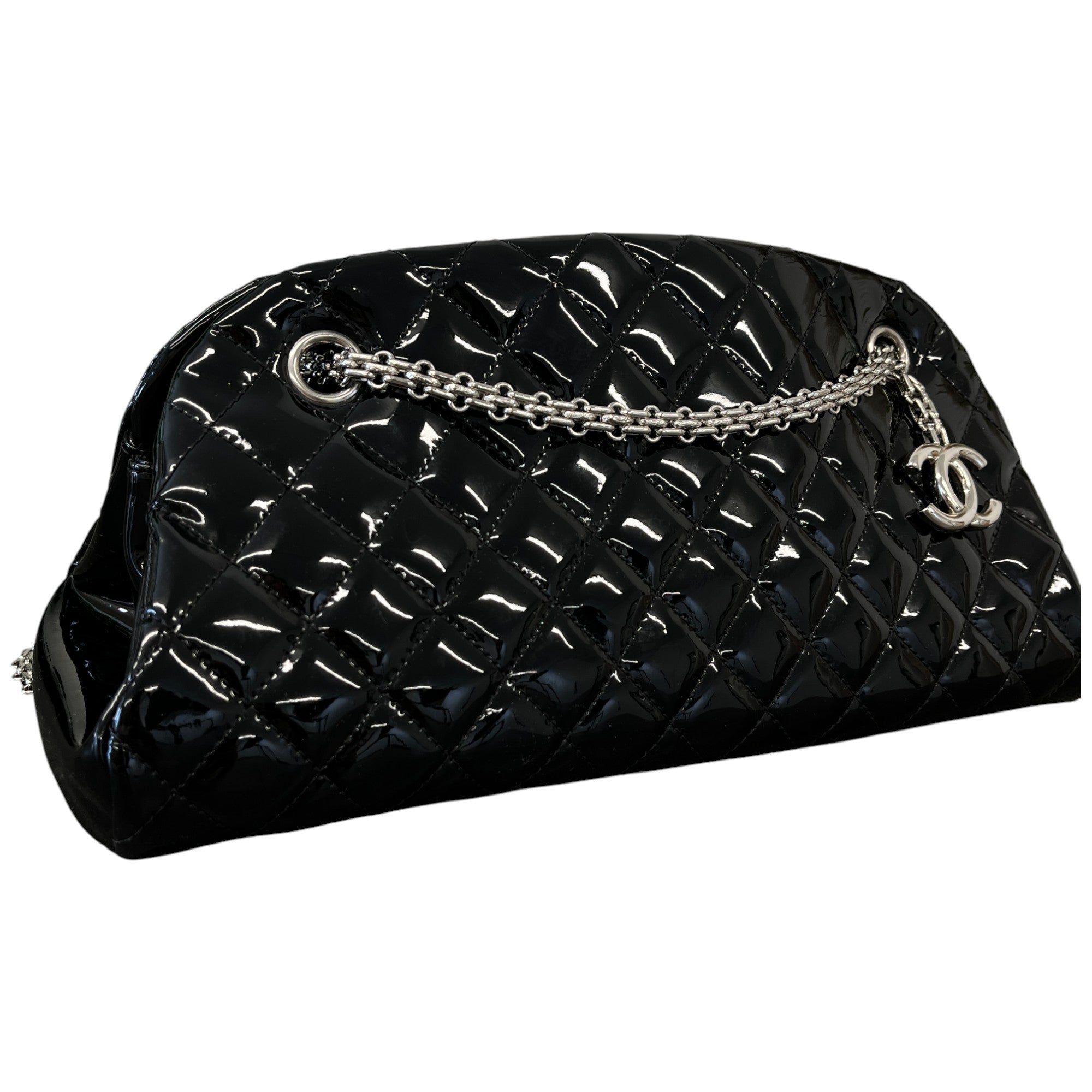 Women's Medium Patent Just Mademoiselle Bag Black
