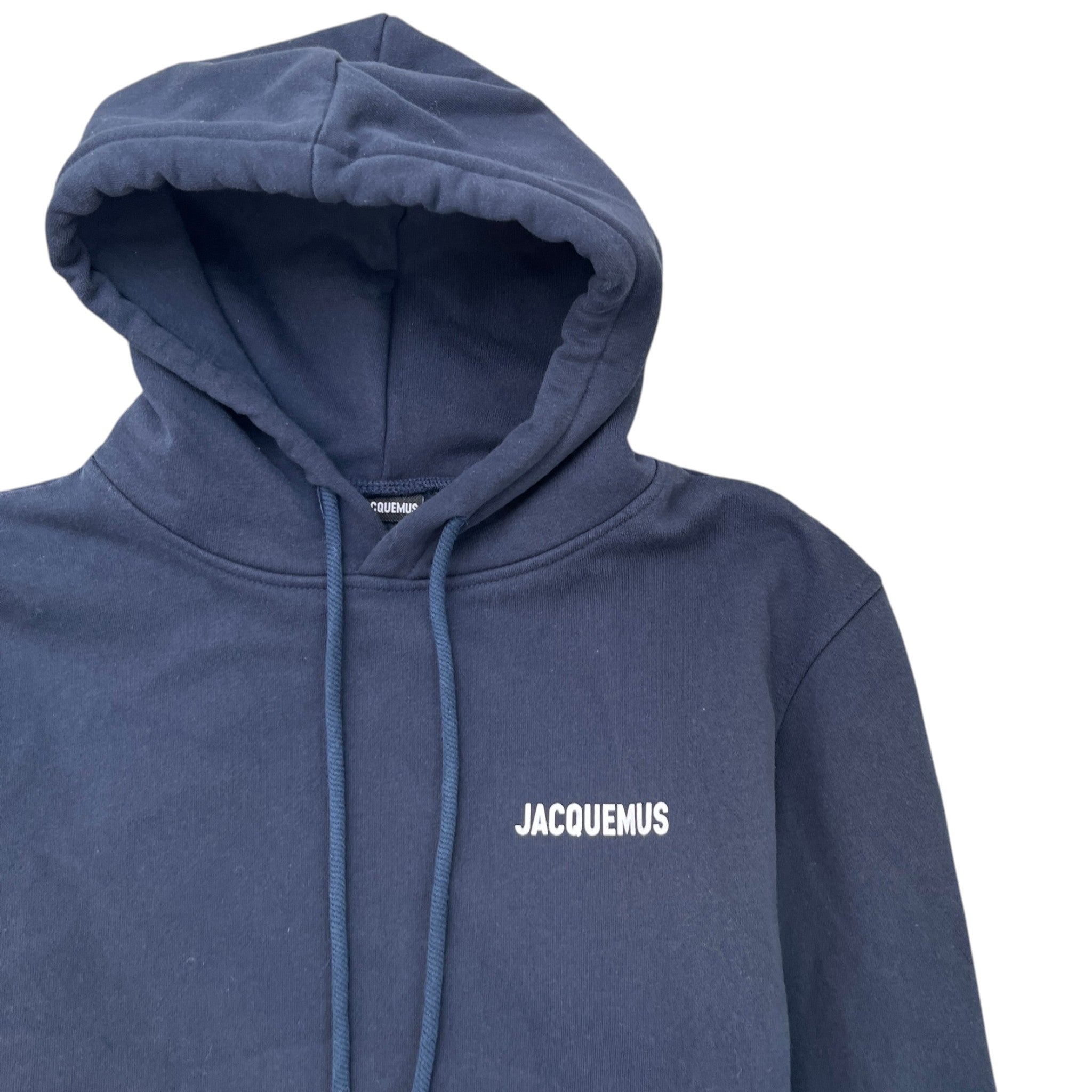 Men's Logo Print Hoodie Navy Size S