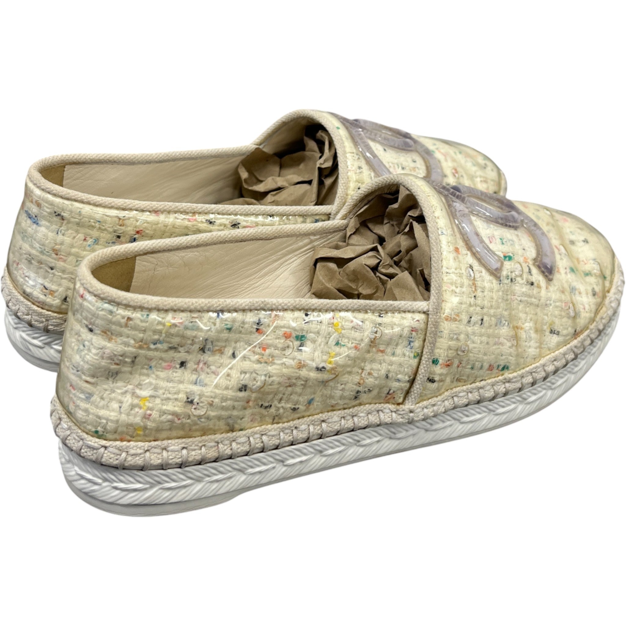 Women's Cc Espadrille Pvc Loafers Multi-Coloured Size EU 36 / UK 3