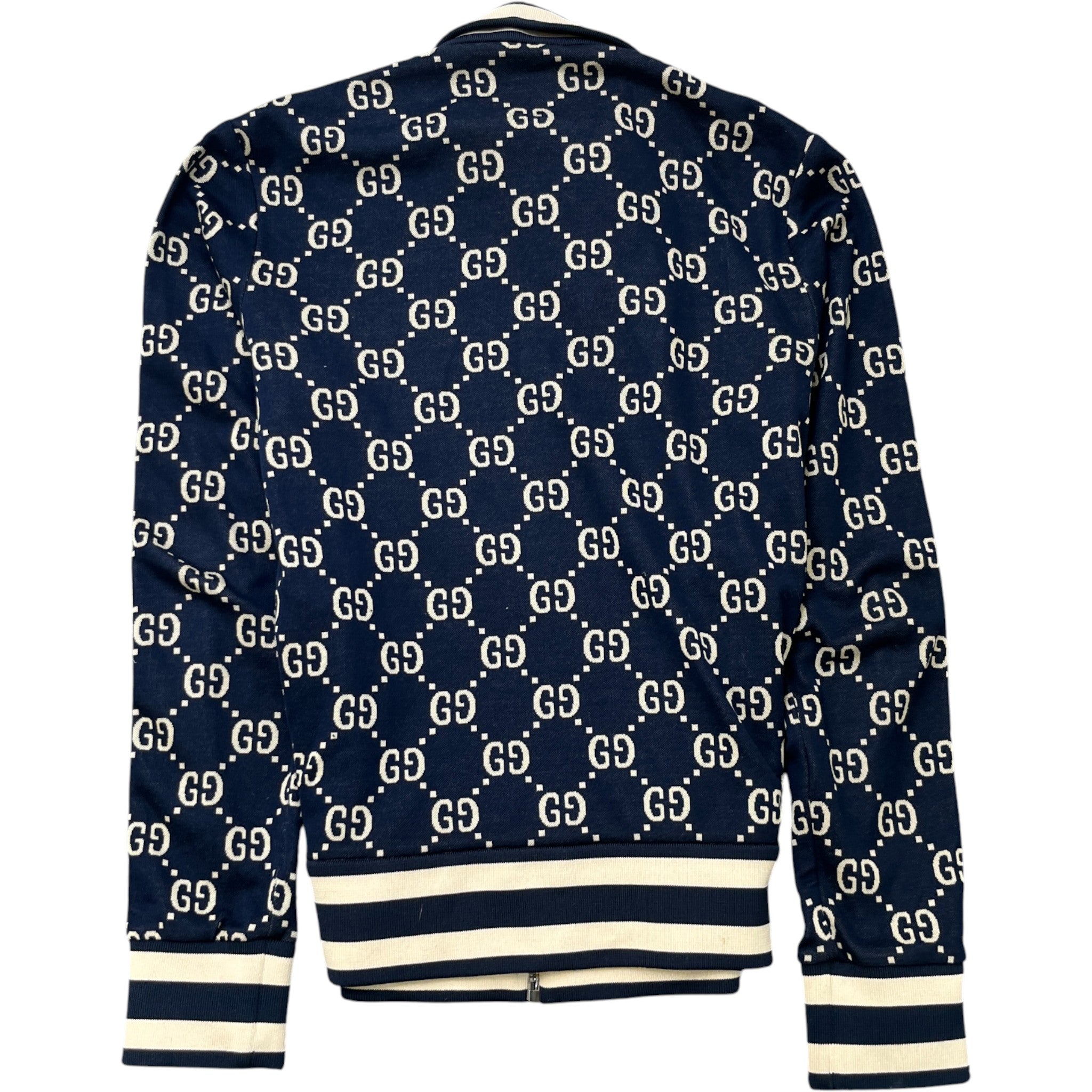 Men's Gg Jacquard Monogram Jumper Navy Size S