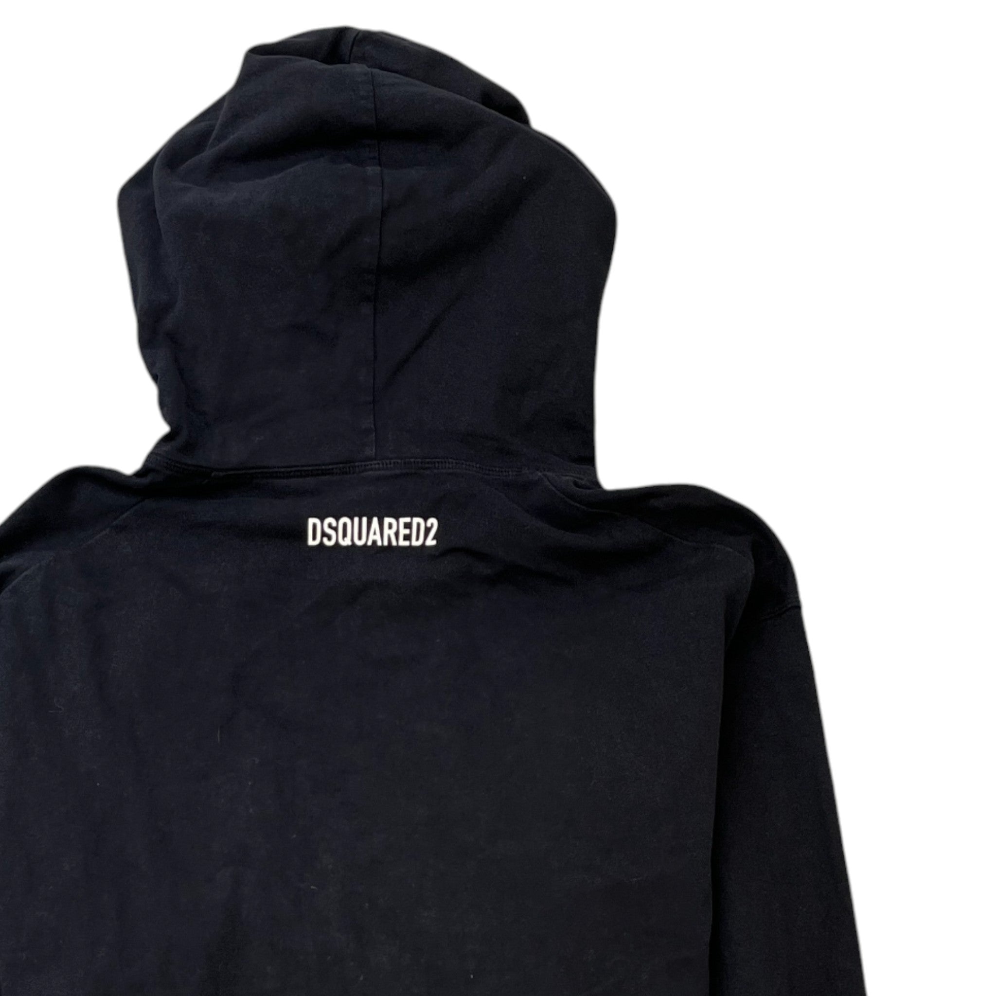 Men's Logo Print Hoodie Black Size XL