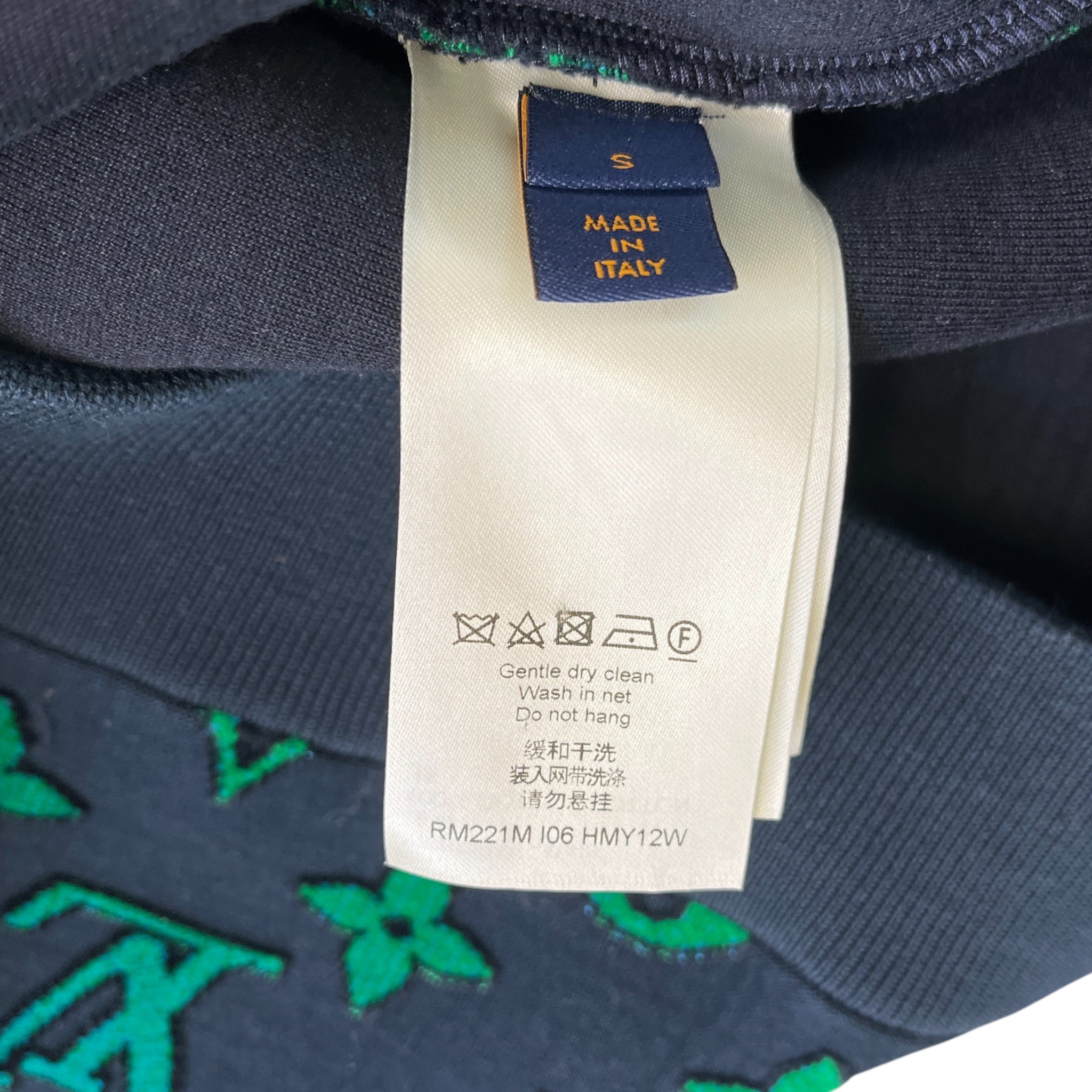 Men's Gradient Monogram Sweatshirt Black Size S