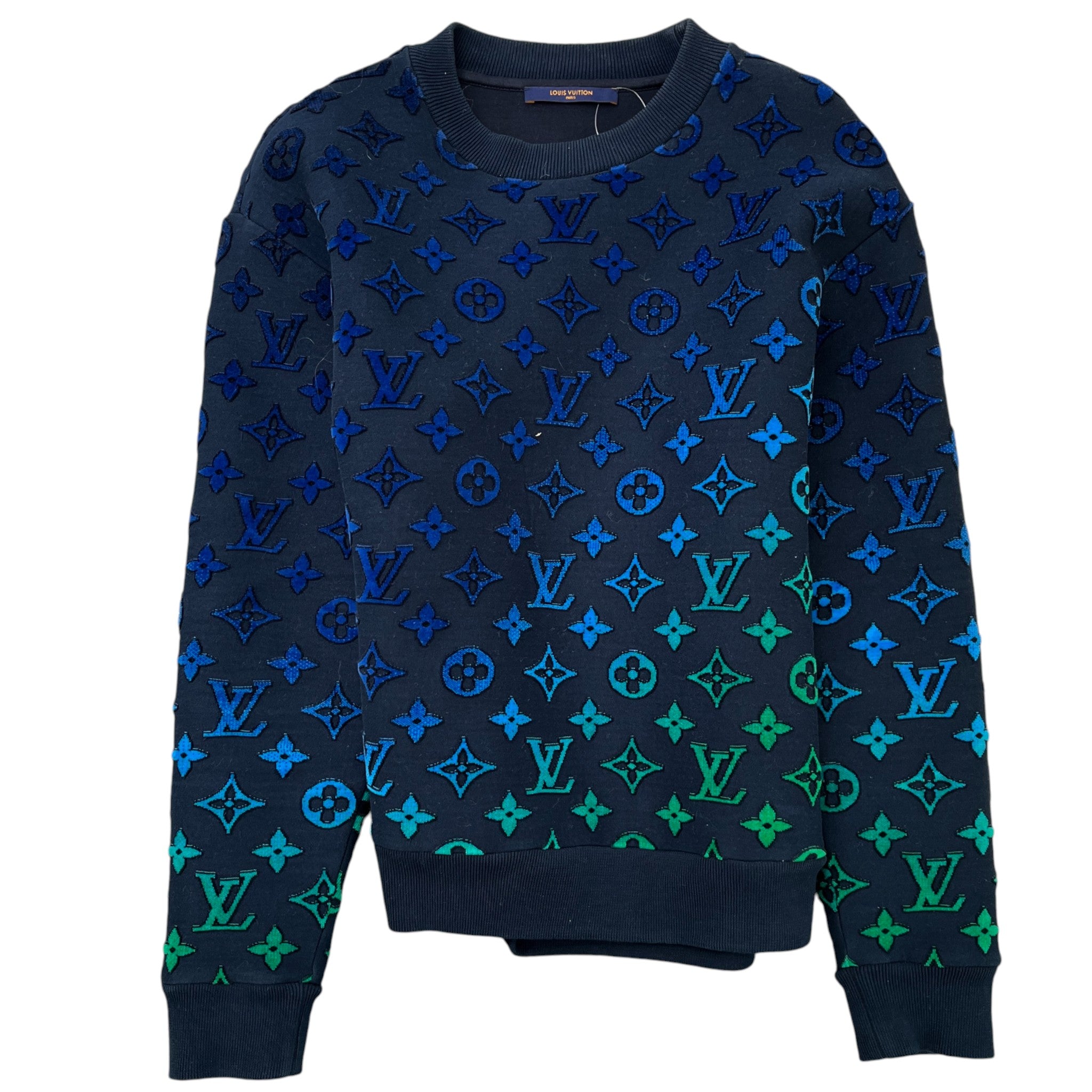 Men's Gradient Monogram Sweatshirt Black Size S