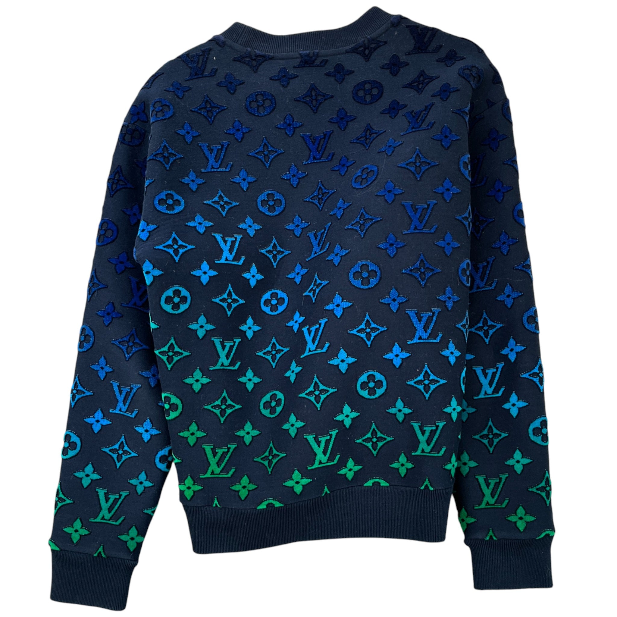 Men's Gradient Monogram Sweatshirt Black Size S