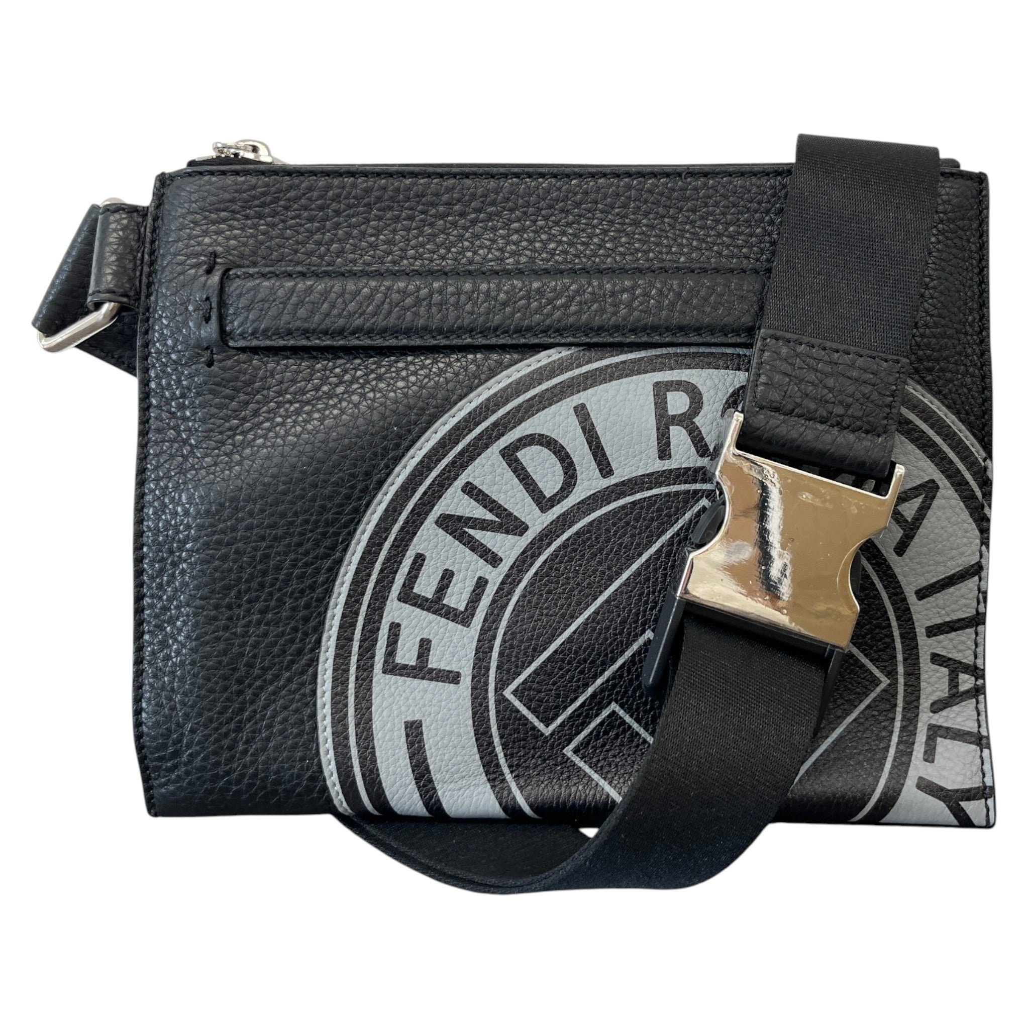 Men's Ff Circle Messenger Bag Black