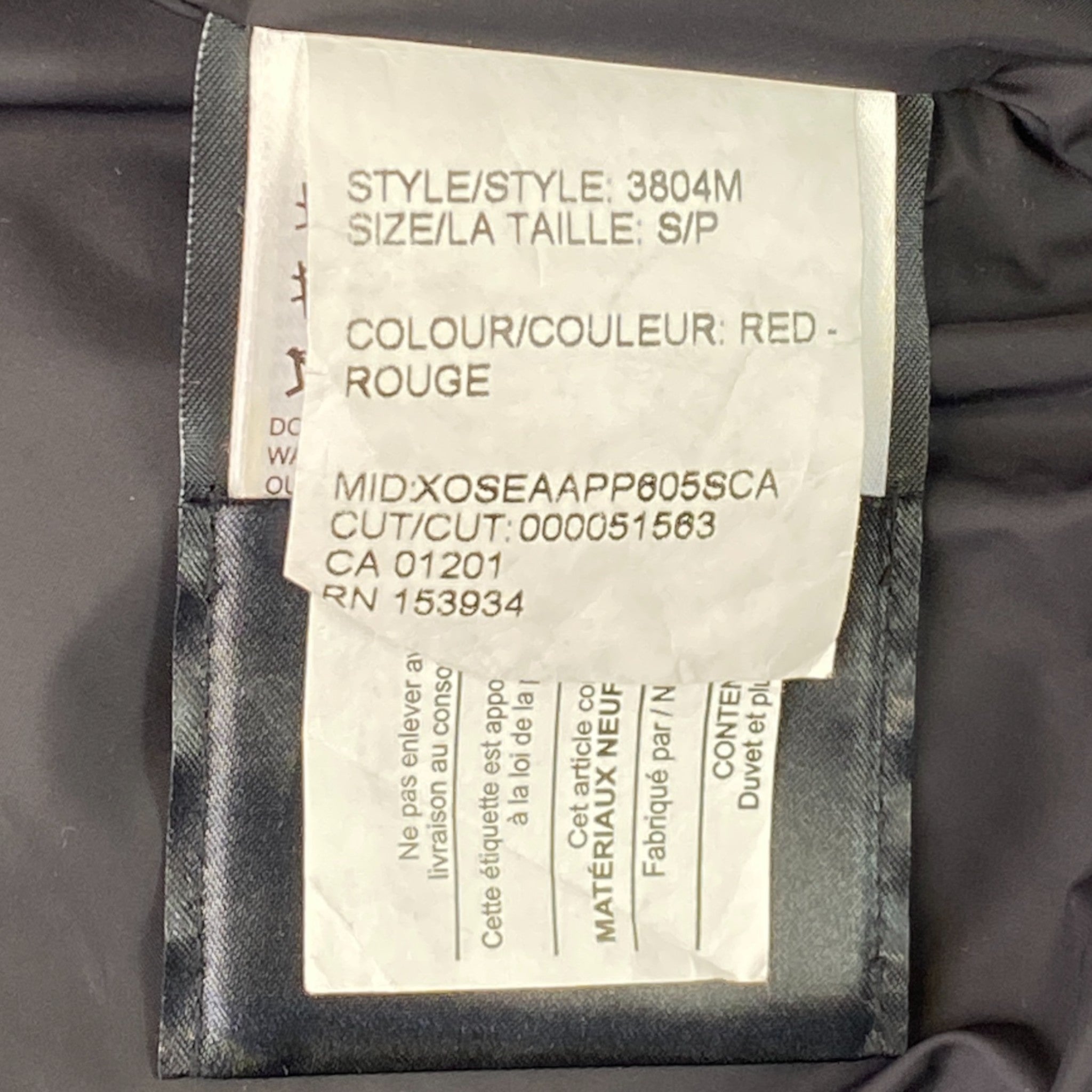 Men's Macmillan Down Jacket Red Size S