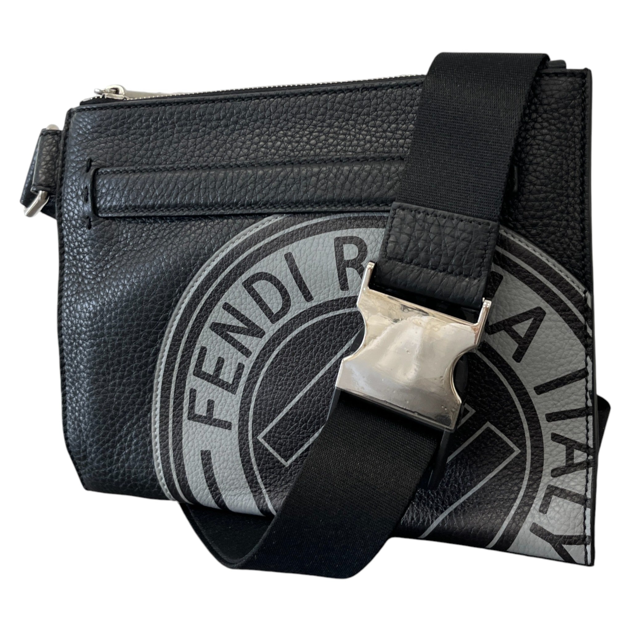 Men's Ff Circle Messenger Bag Black