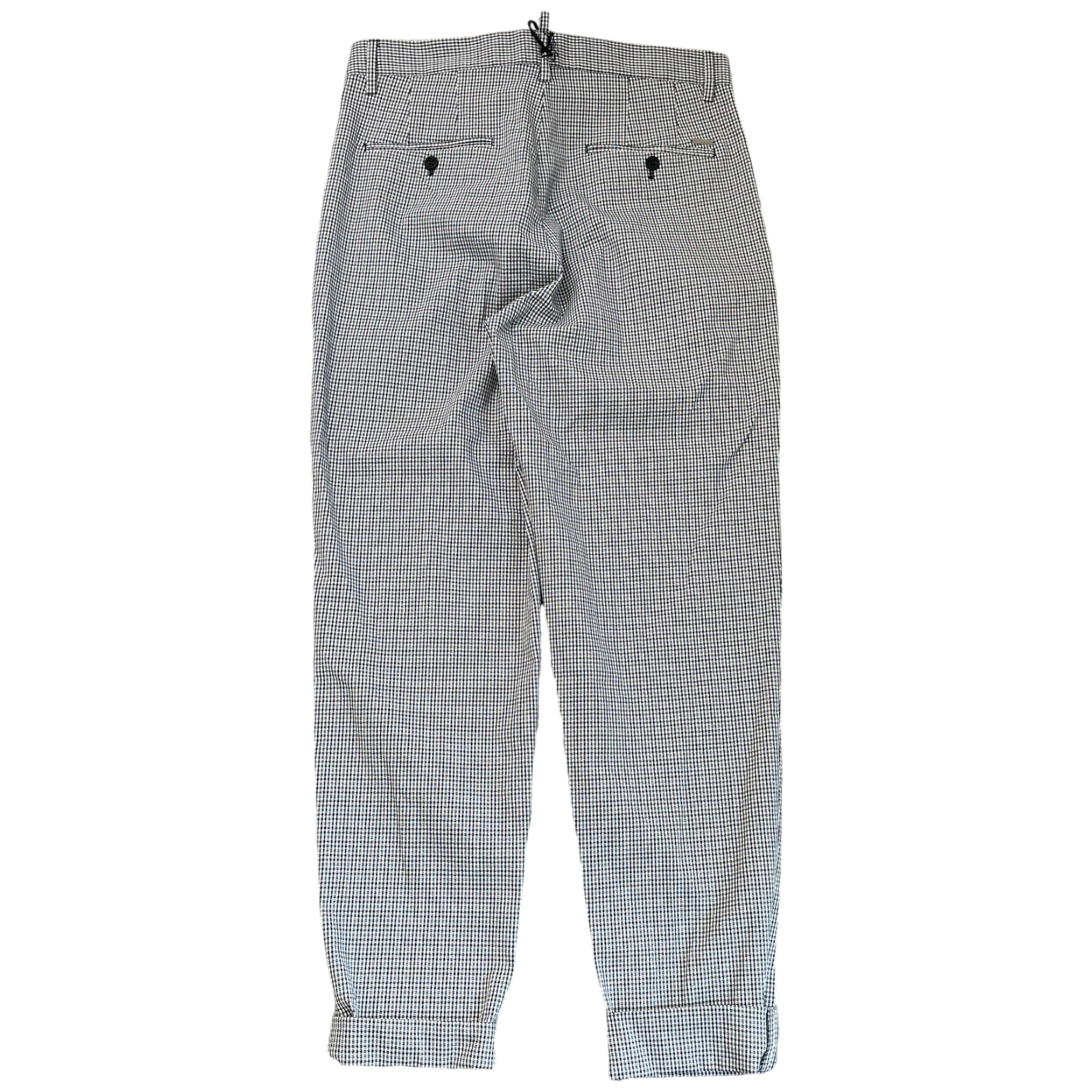 Men's Check Trousers Black Size IT 48 / UK 32