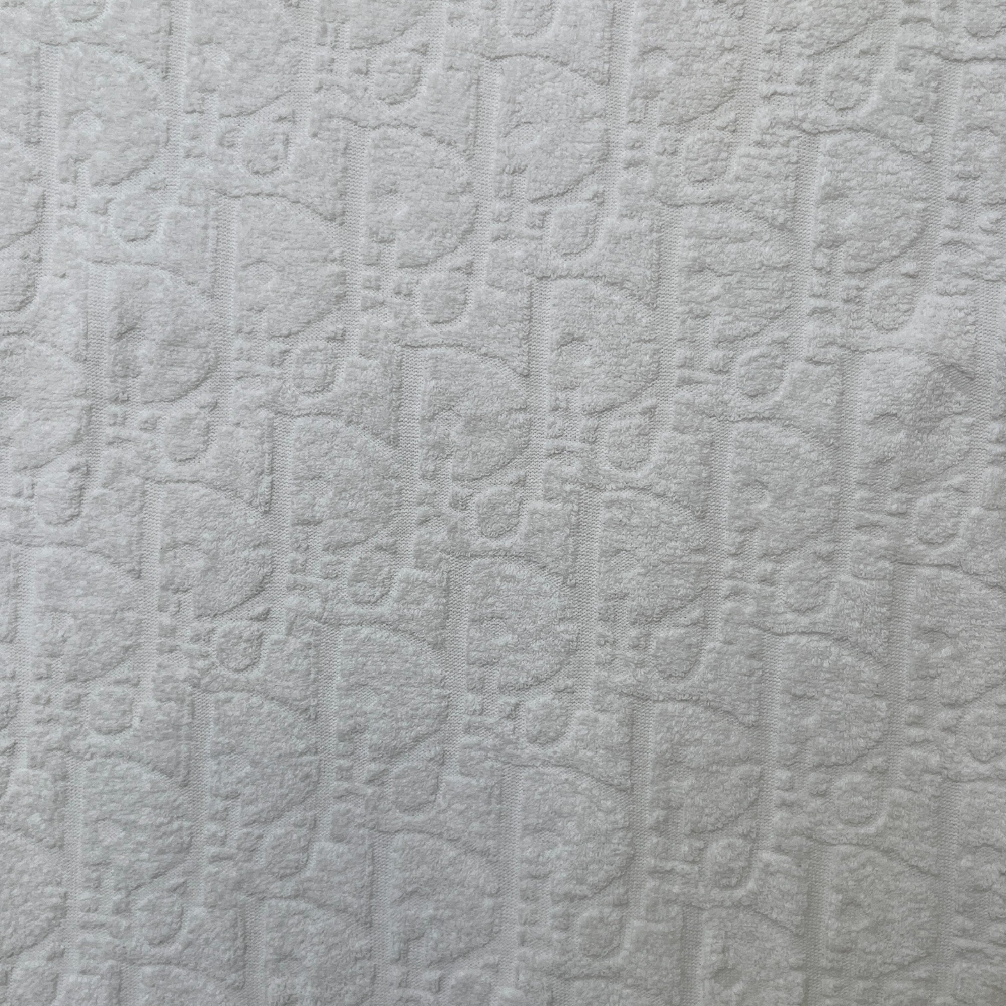 Men's Oblique Terry Towelling T-Shirt White Size M