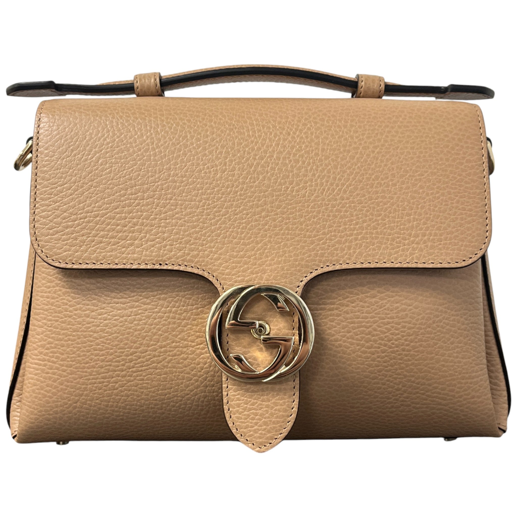 Women's Interlocking G Top Handle Handbag Nude
