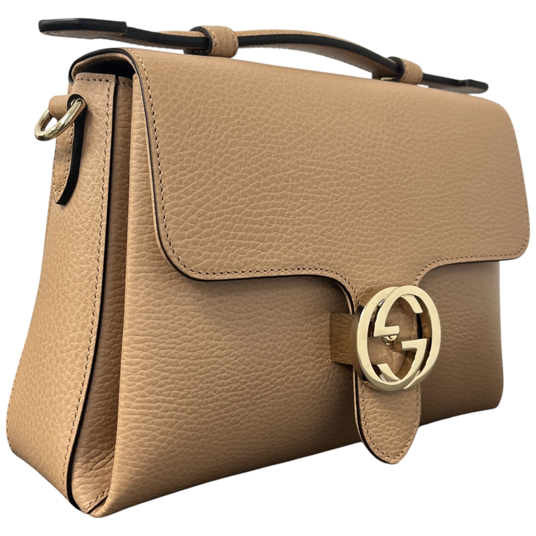 Women's Interlocking G Top Handle Handbag Nude