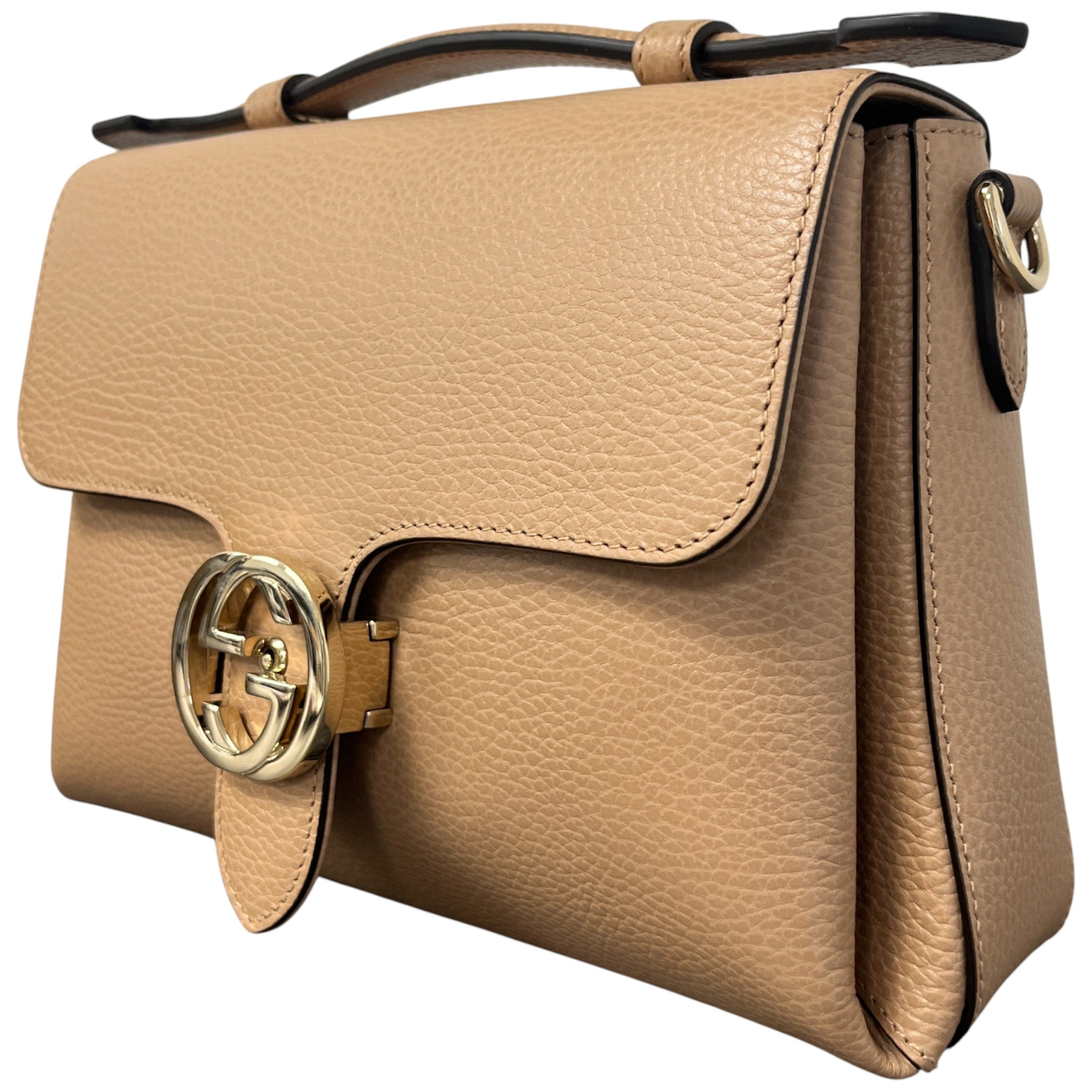 Women's Interlocking G Top Handle Handbag Nude