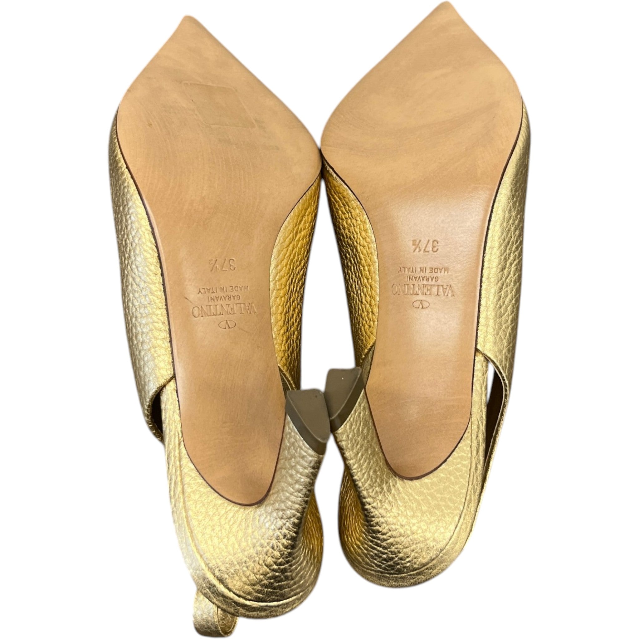 Women's One Stud Metallic Slingback Heels Gold Size EU 37.5 / UK 4.5