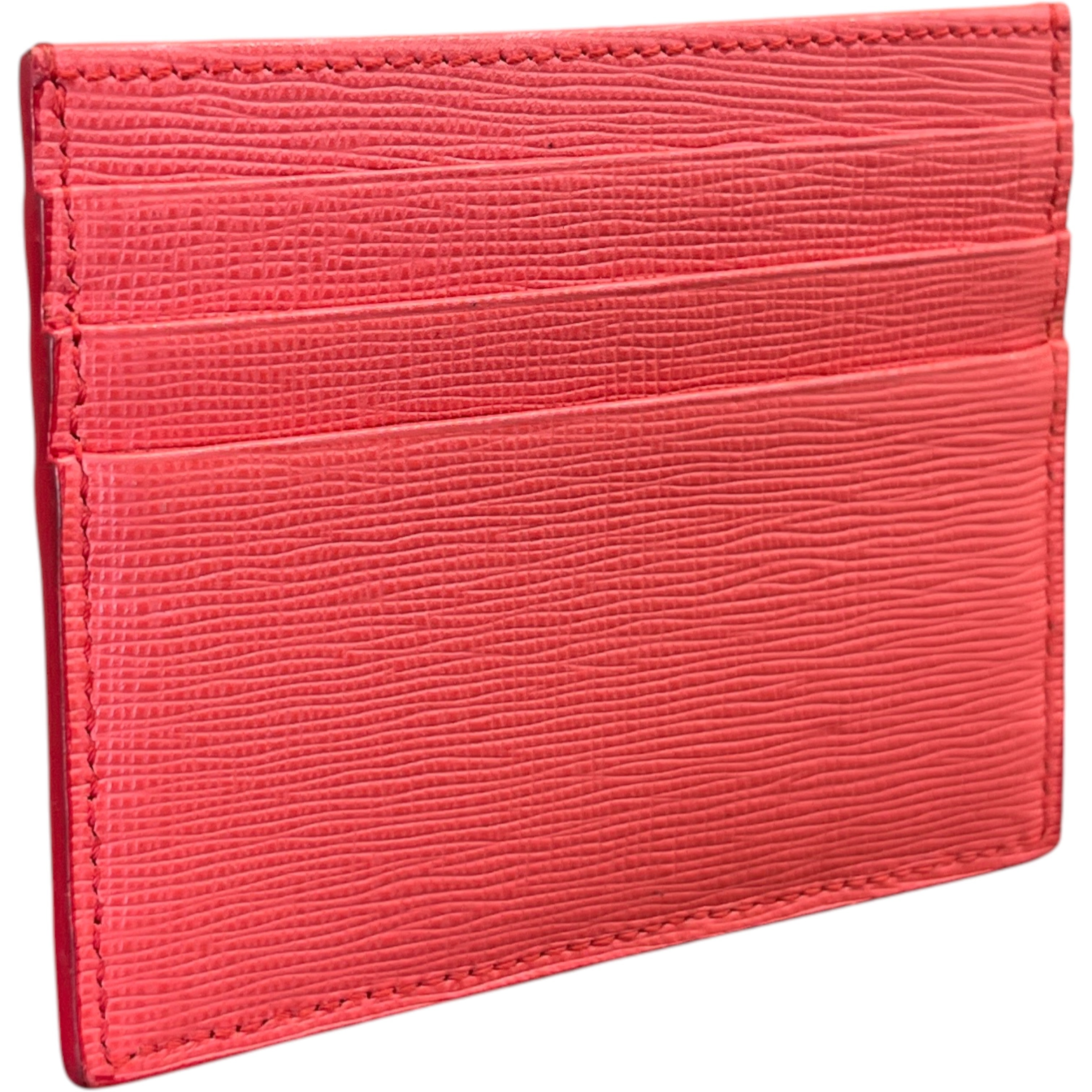 Women's Logo Plaque Card Holder Salmon