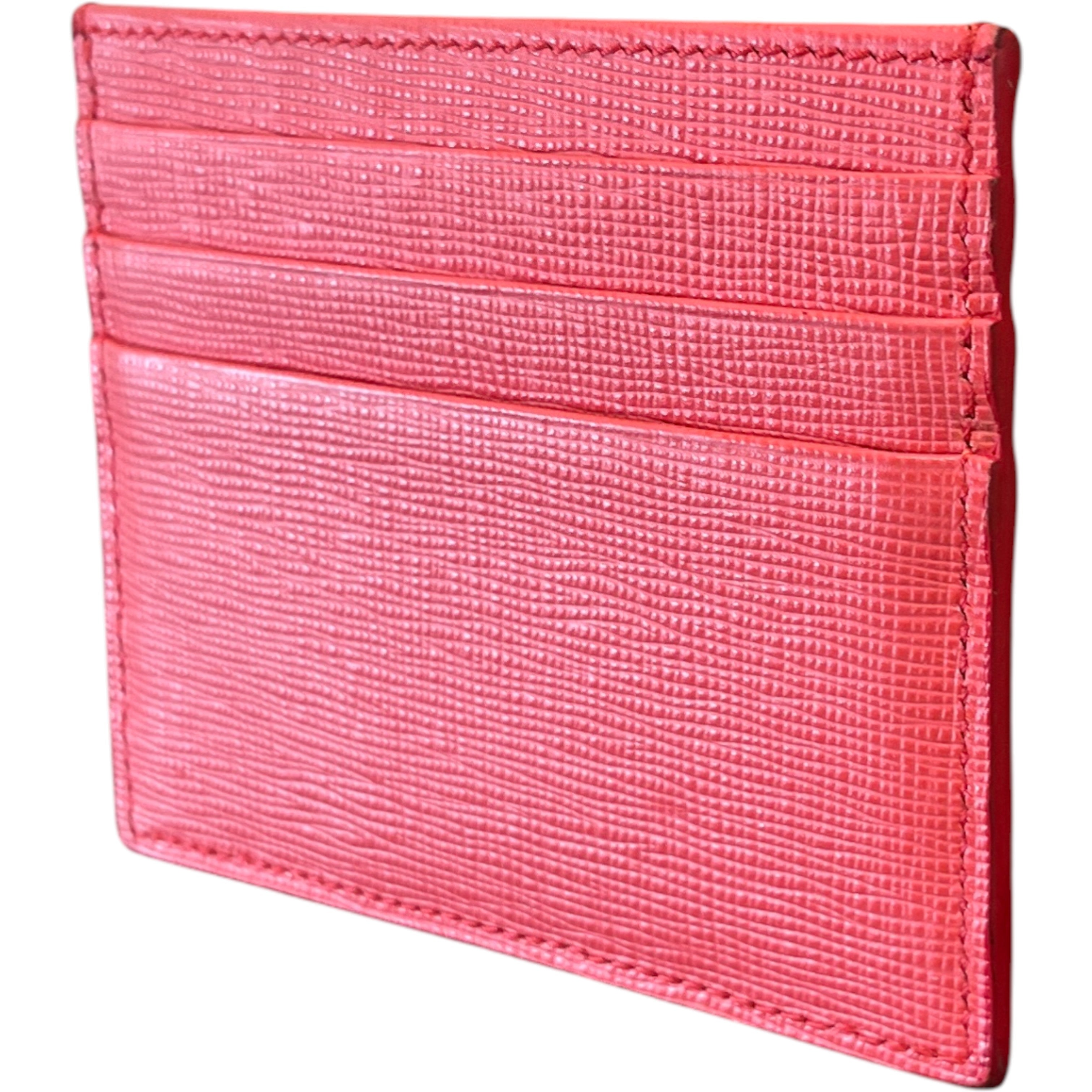 Women's Logo Plaque Card Holder Salmon