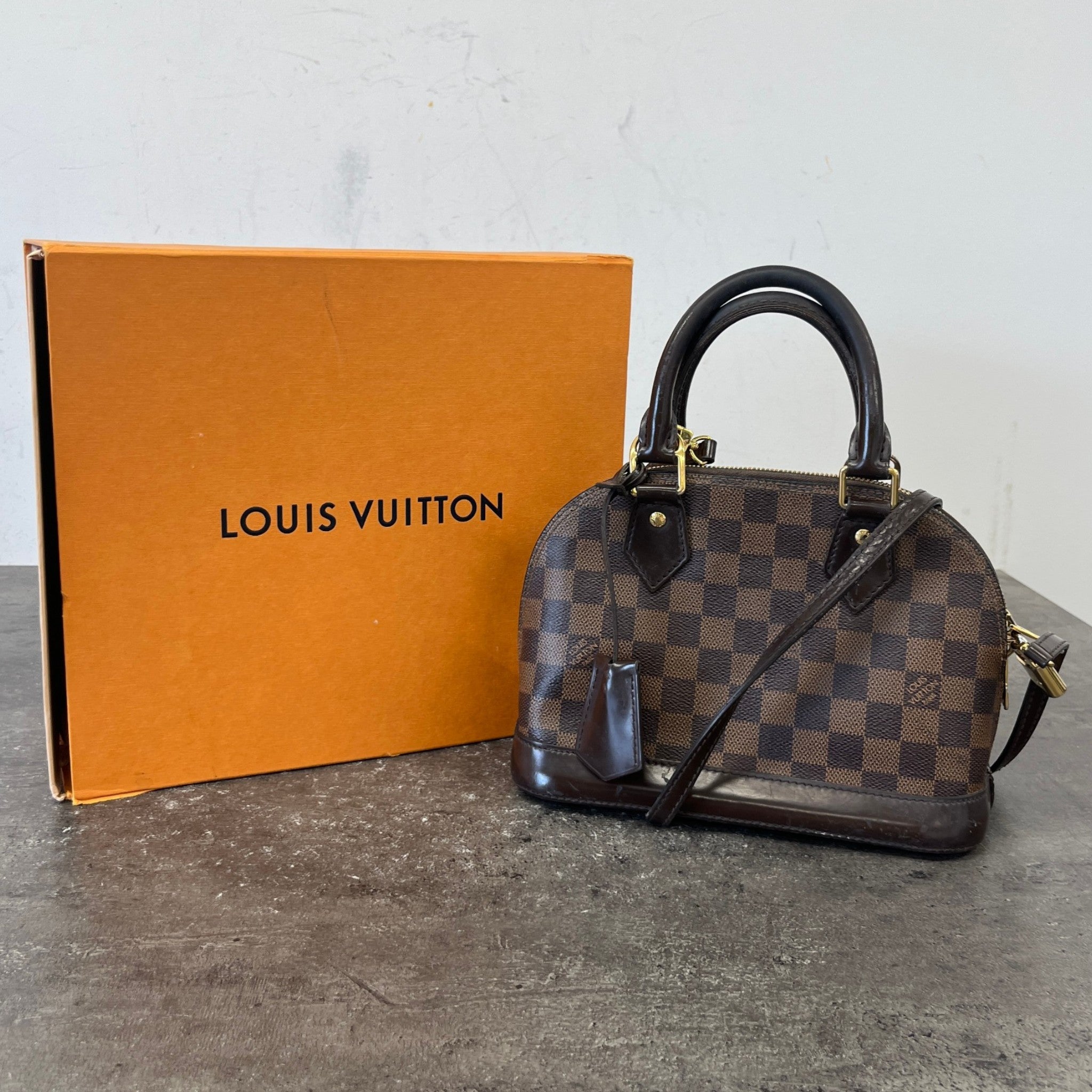 Women's Damier Ebene Alma Bb Bag Brown