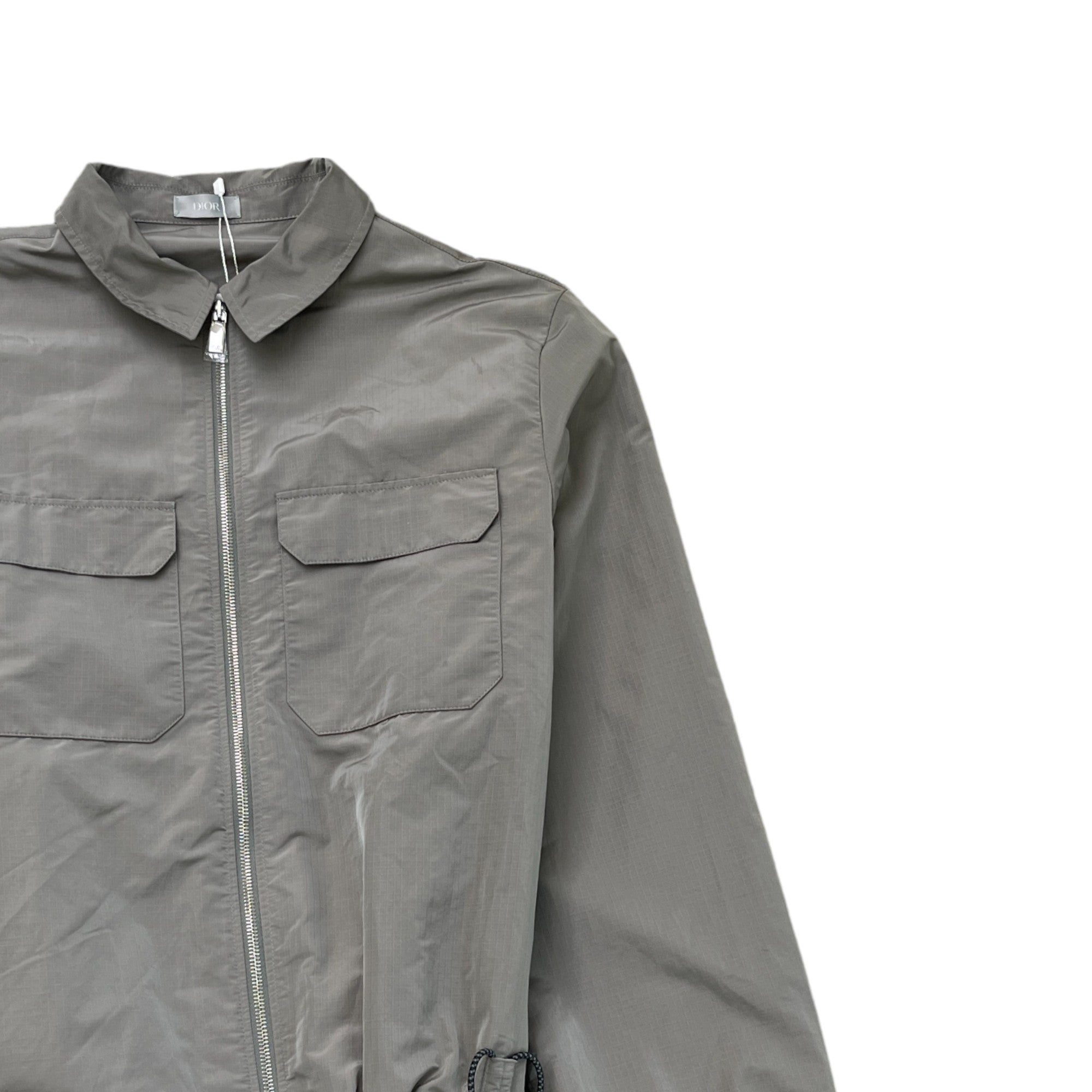 Men's Embroidered Logo Jacket Grey Size IT 50 / L