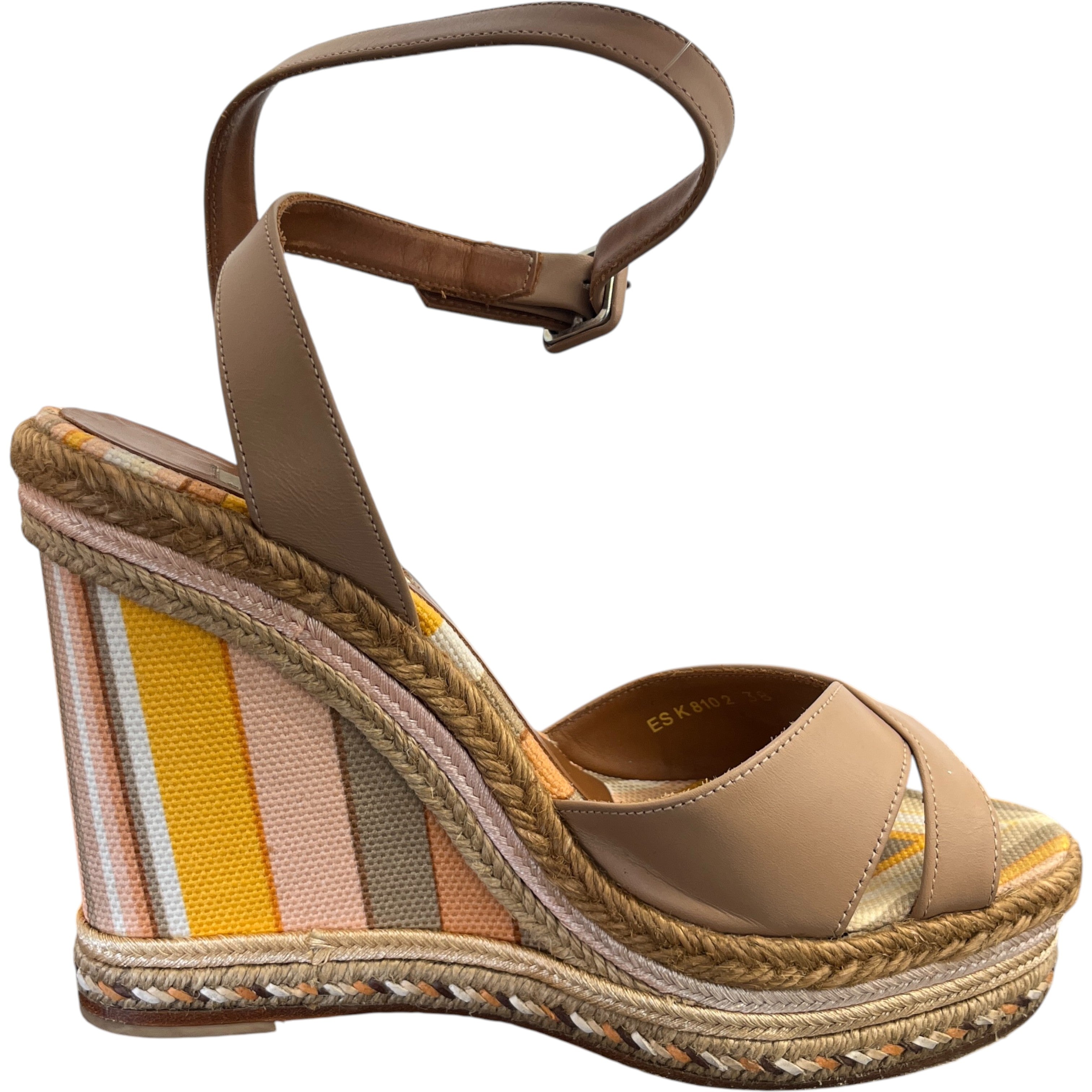 Women's Espadrilles Wedge Sandal Heels Tan Size EU 38 / UK 5