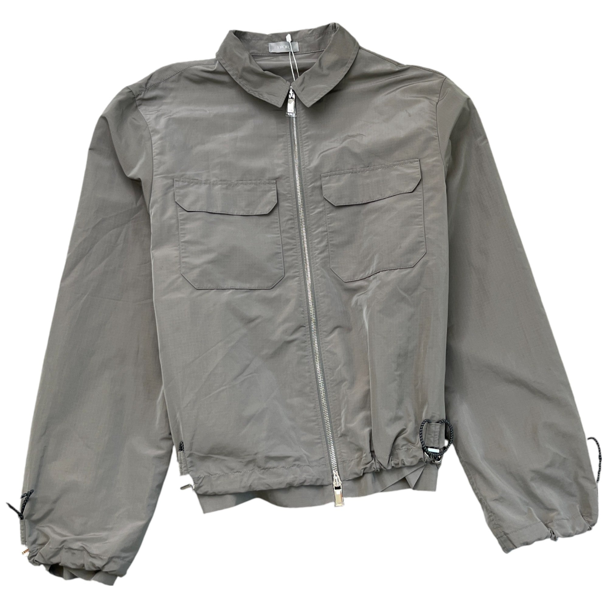 Men's Embroidered Logo Jacket Grey Size IT 50 / L