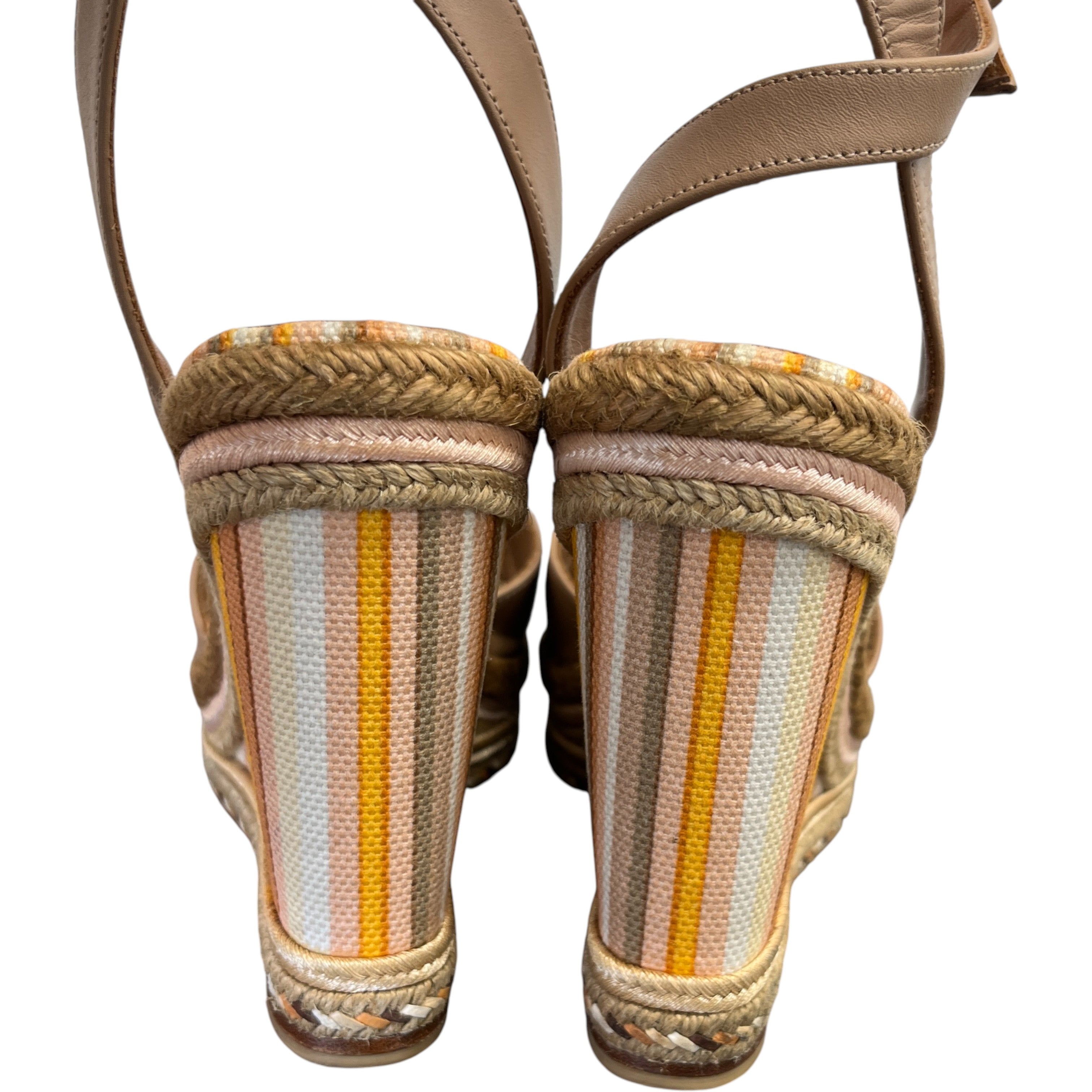 Women's Espadrilles Wedge Sandal Heels Tan Size EU 38 / UK 5