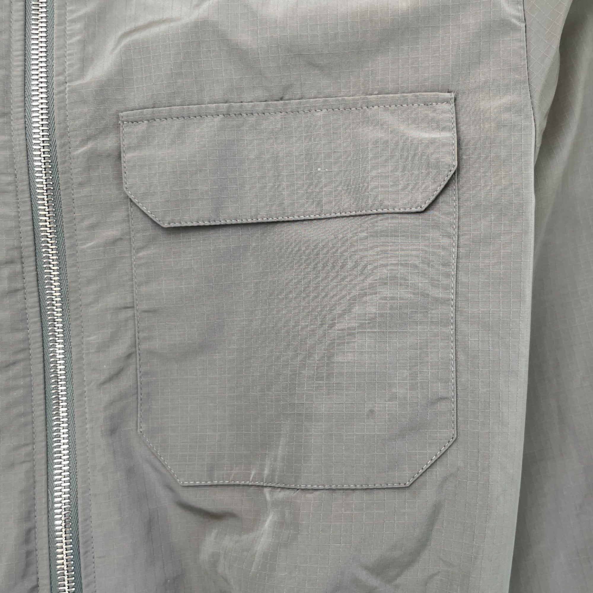 Men's Embroidered Logo Jacket Grey Size IT 50 / L